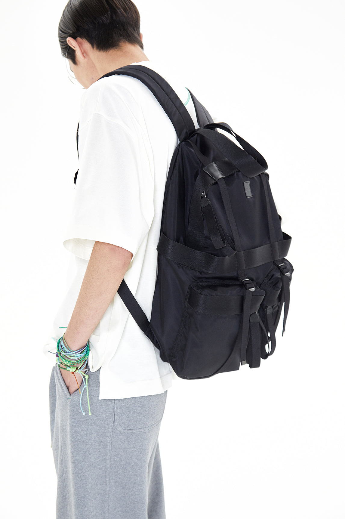 Layered string backpack