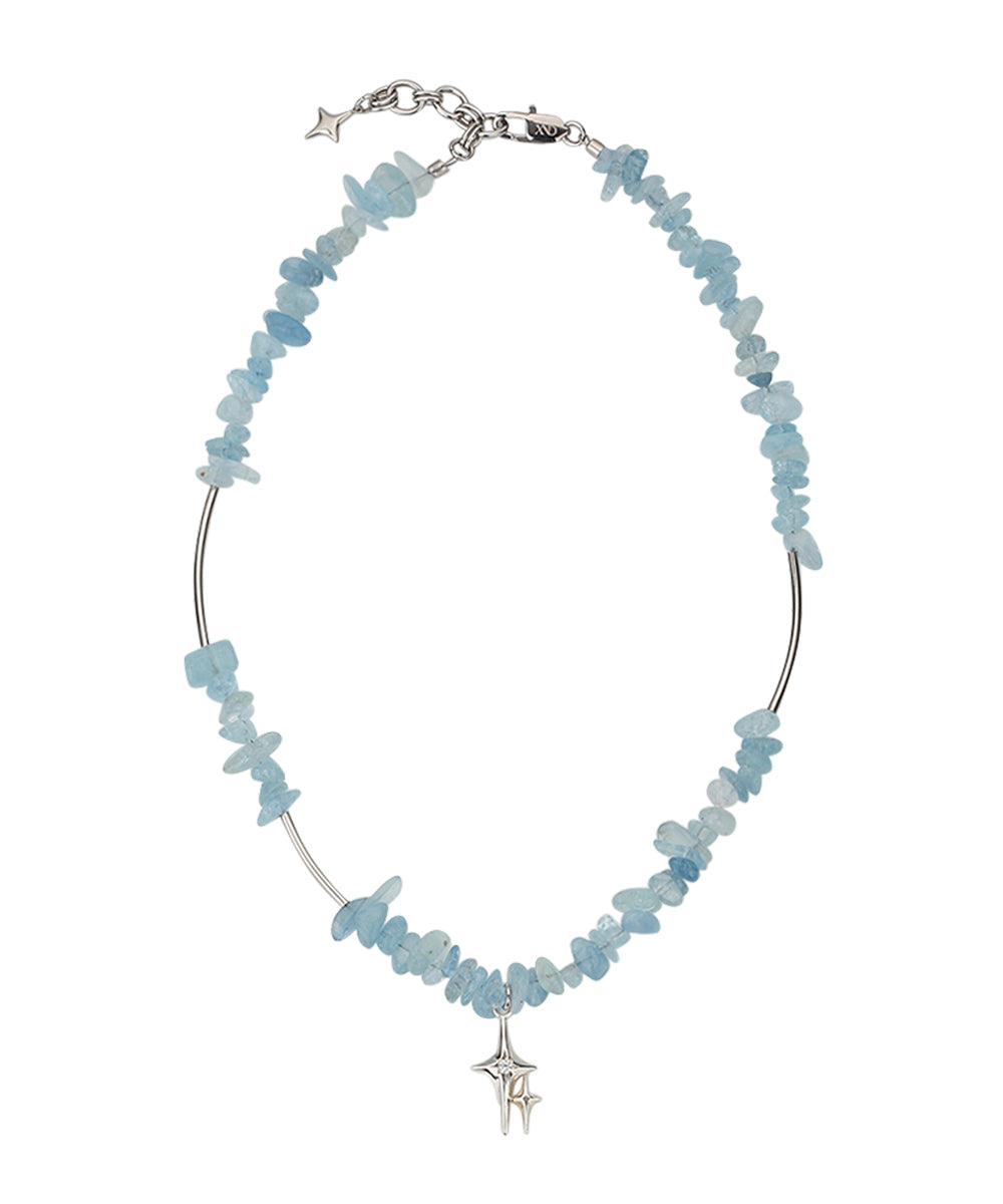 SPARKLING NECKLACE l AQUAMARINE