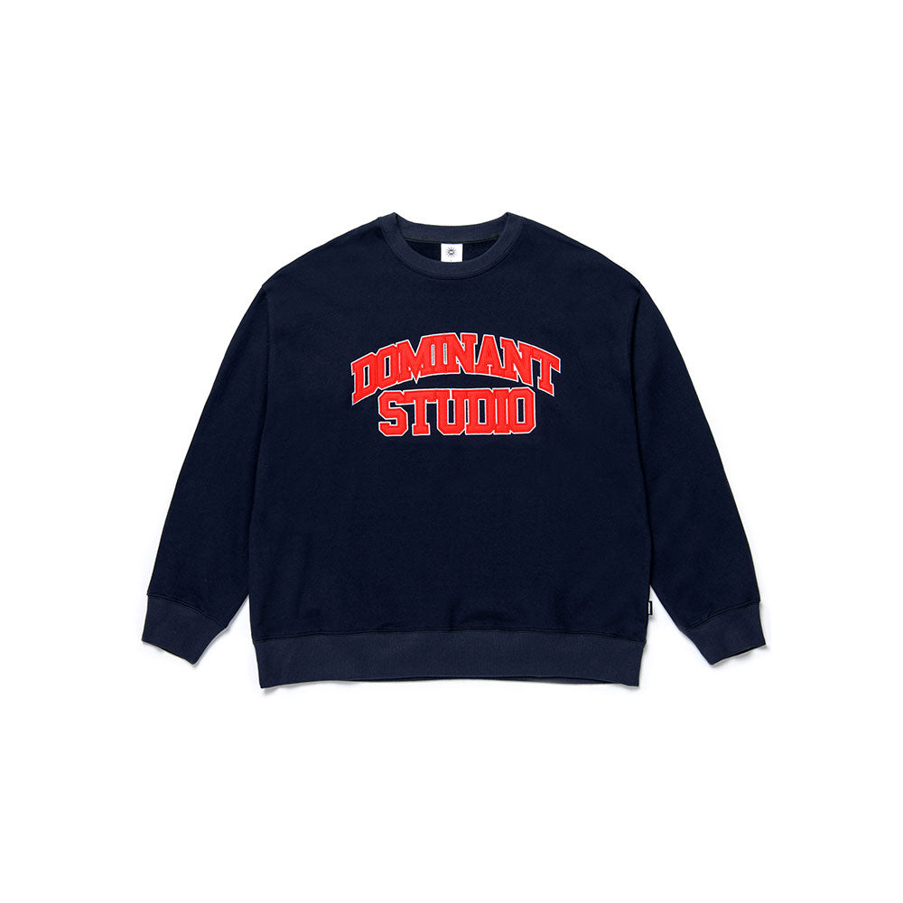 Studio Embroidery Overfit Sweatshirt MTM_Navy