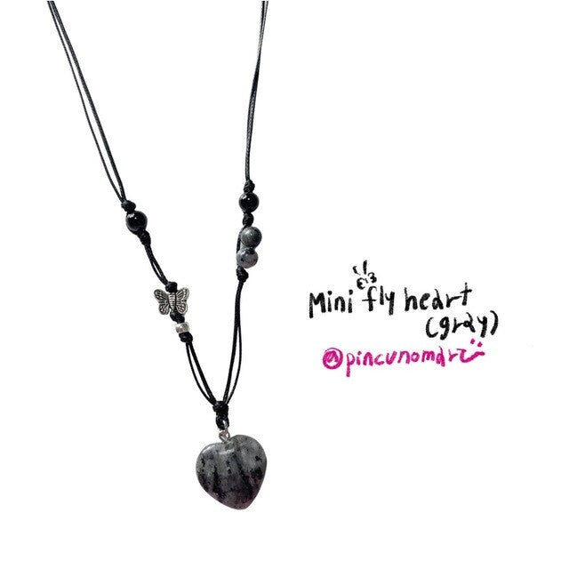 Mini fly heart (gray)