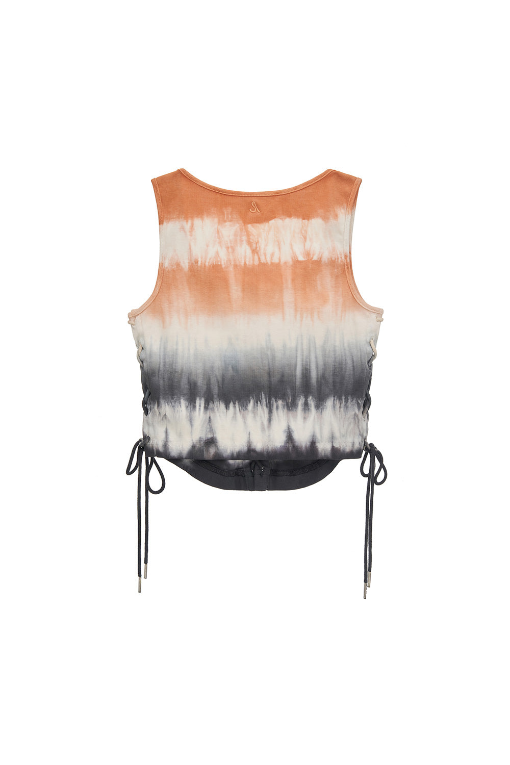 DYED LACE-UP SLEEVELESS (ORANGE)