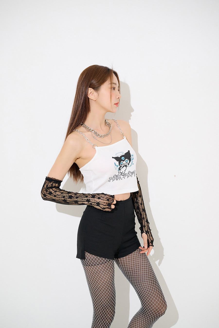 TOP(9303) Devil Chain Crop Top