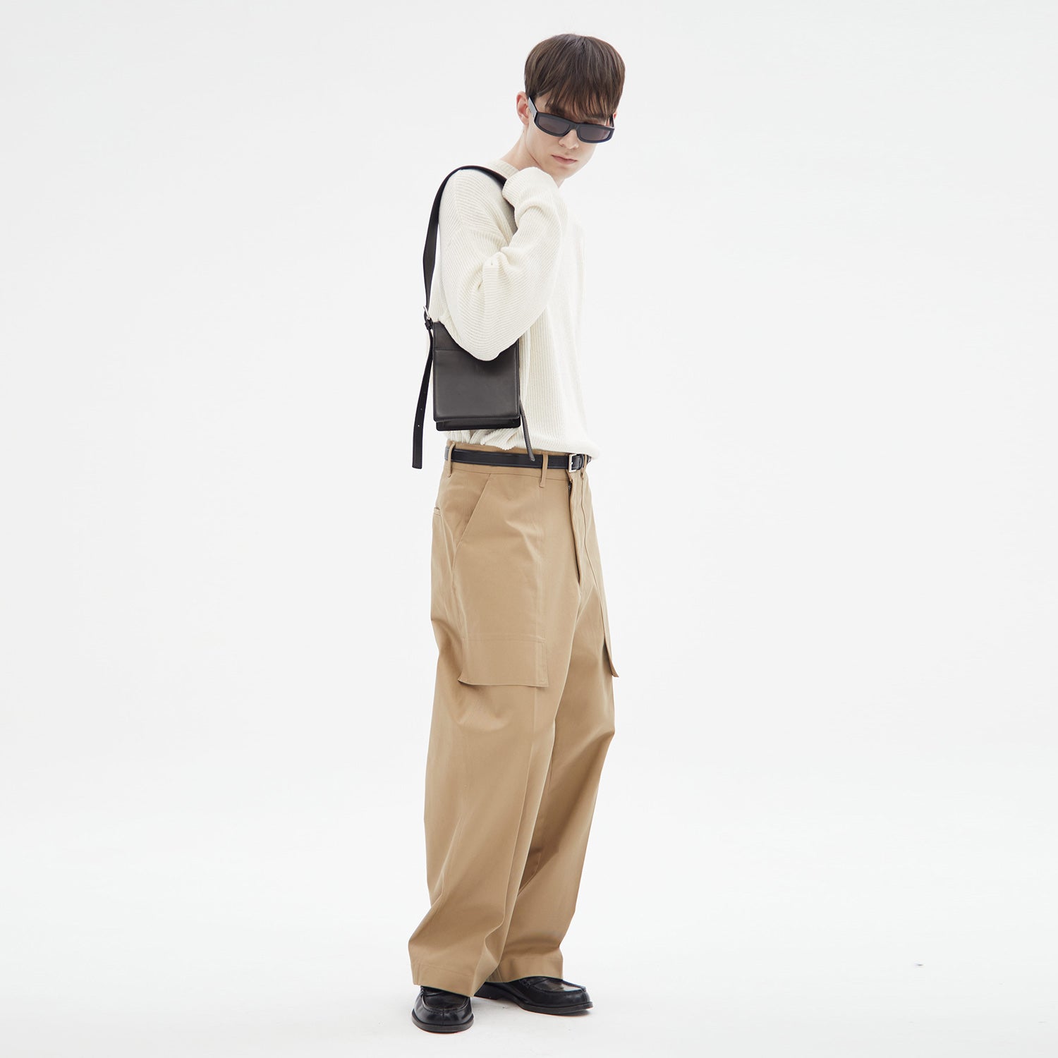 FLAP POKET COTTON CARGO PANTS(BEIGE)