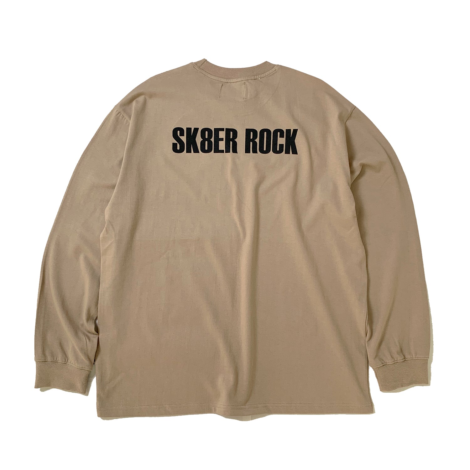 SK8ER ROCK LONG SLEEVE T-SHIRT BEIGE