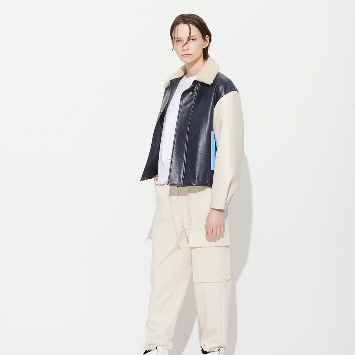  [UNISEX] NICOLE OVERFIT BLOUSON, NAVY