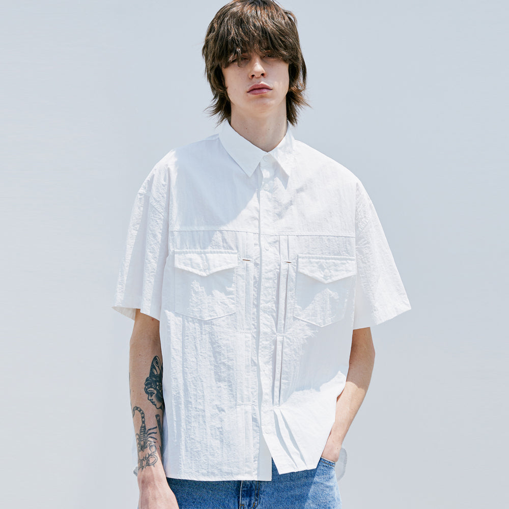 2ND TYPE TRUCKER NYLON SHIRT WHITE