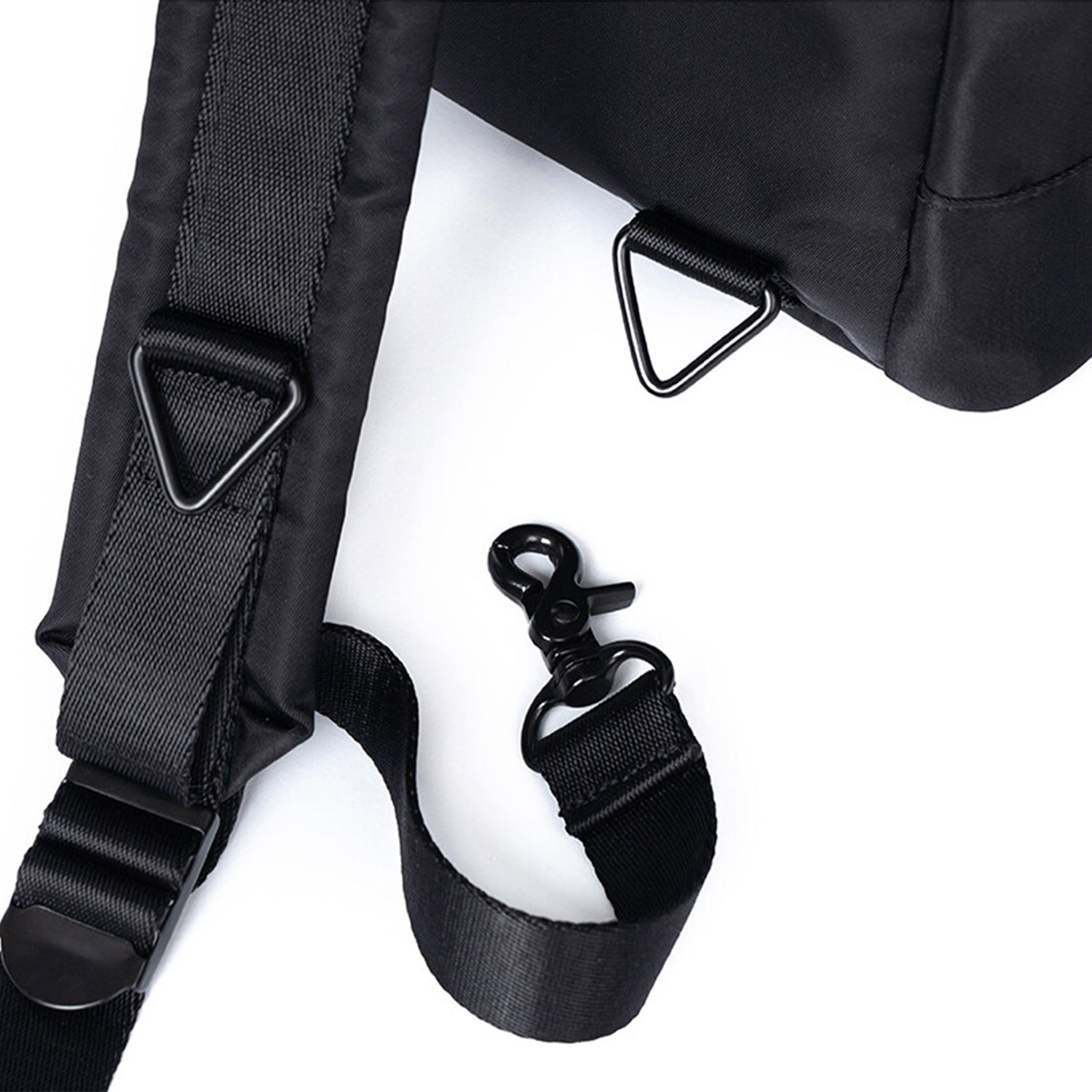 3-Way 2-Pocket Drawstring Bag (Black)