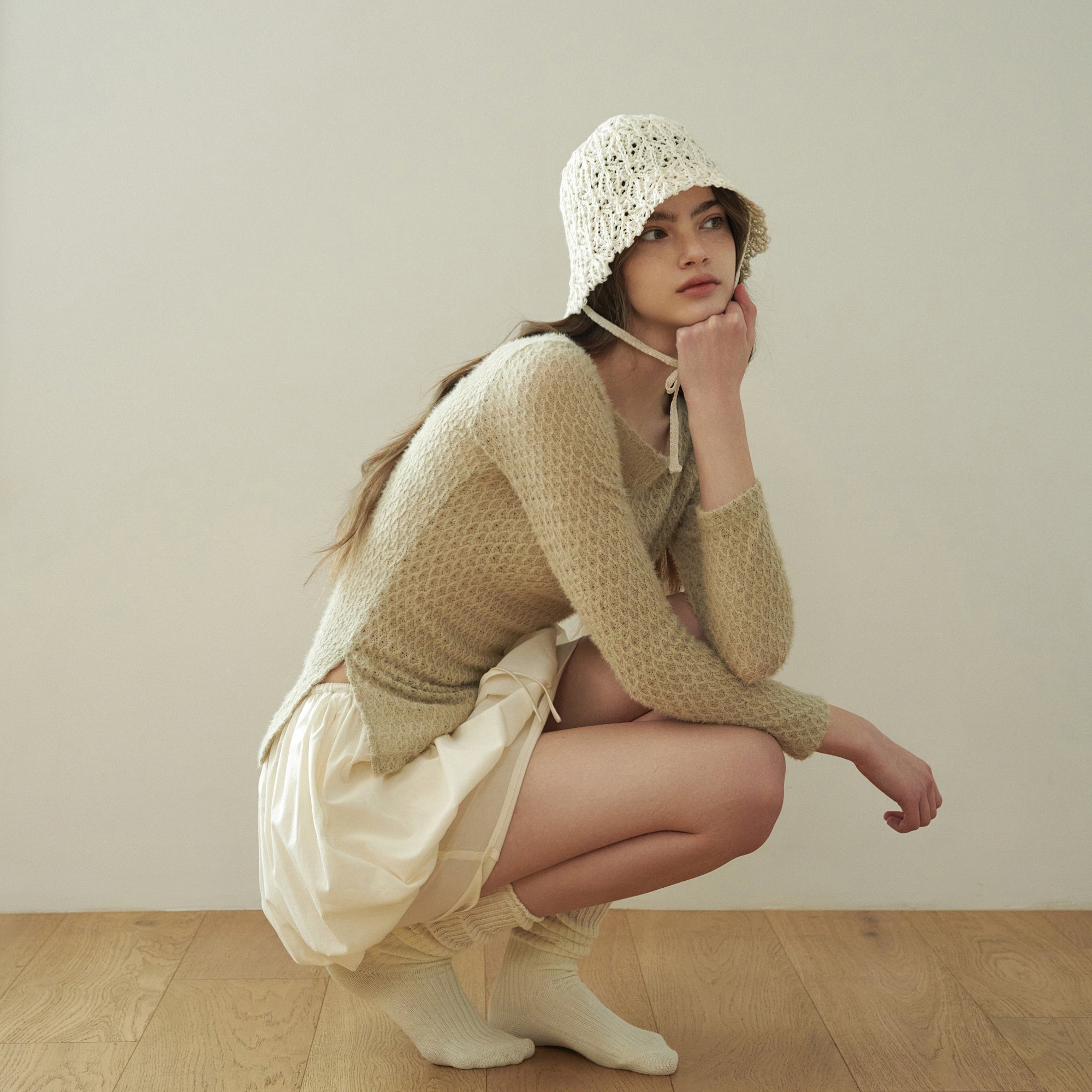 IDA bucket hat_ivory