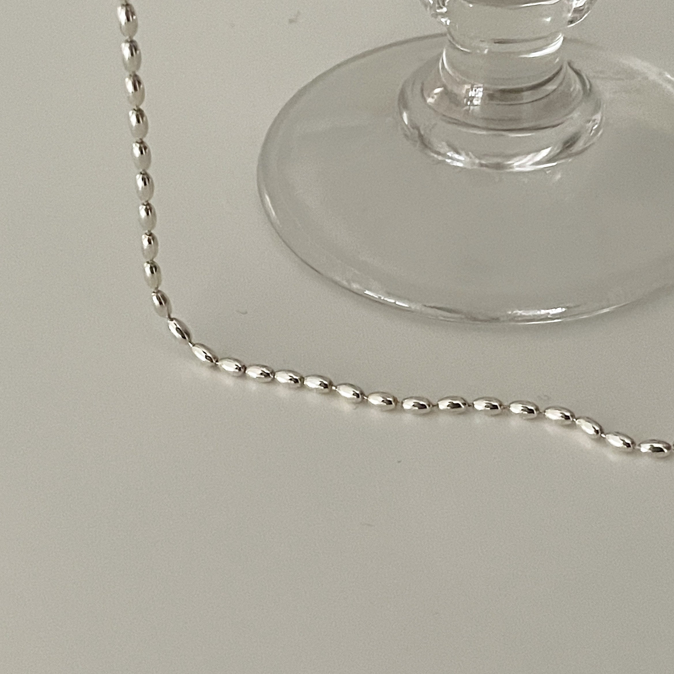 [Silver925] oar Classic Riz Silver Necklace