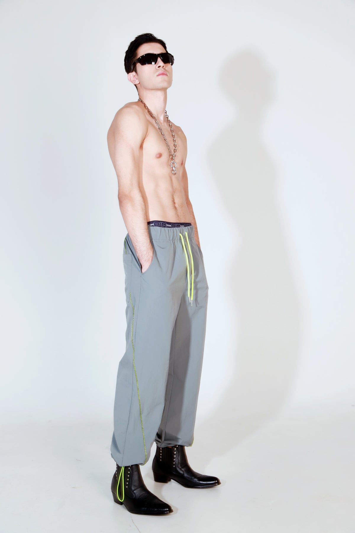 Acid Cross Line Nylon Jogger Pants