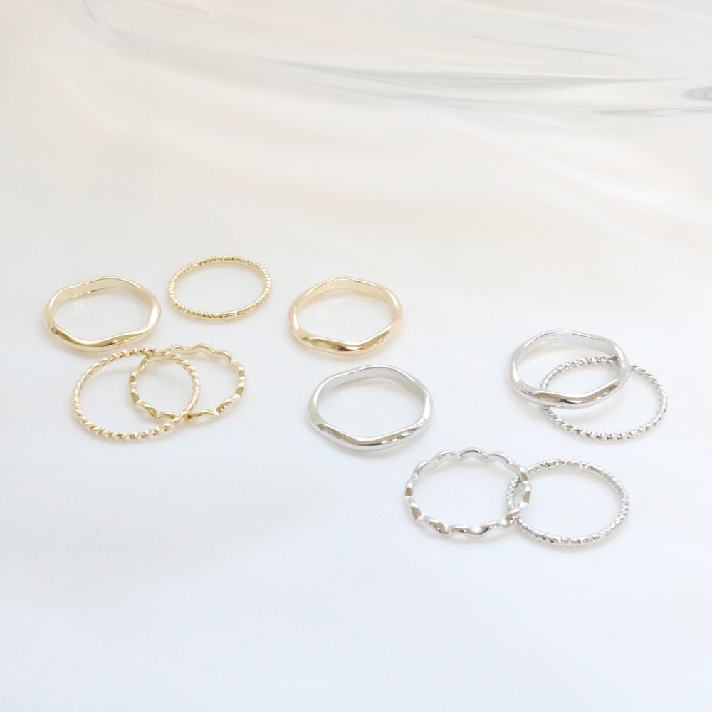 Wave Daily Ring 5 set