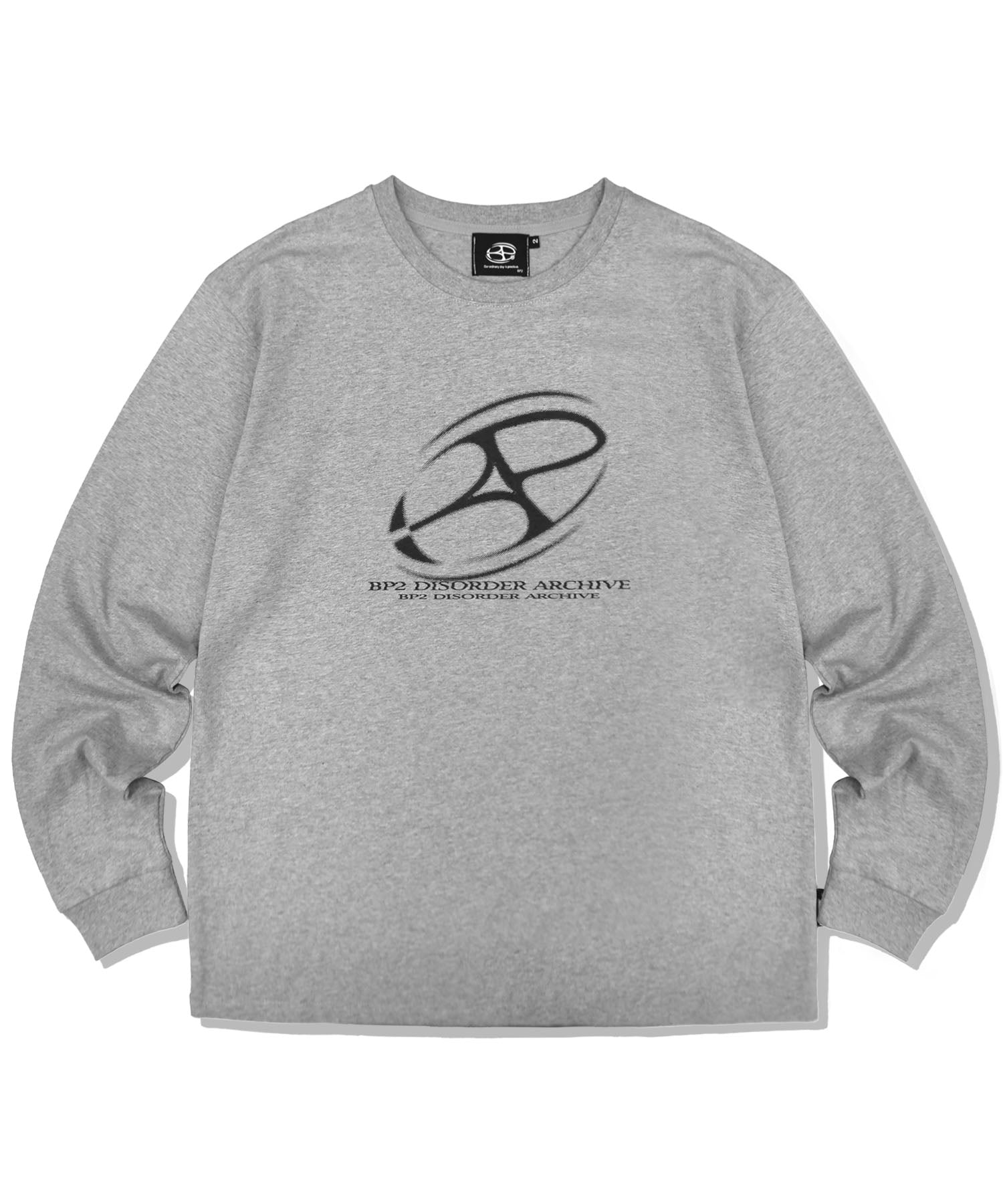 BIG GRAPHIC LOGO LONG SLEEVE MELANGE GREY