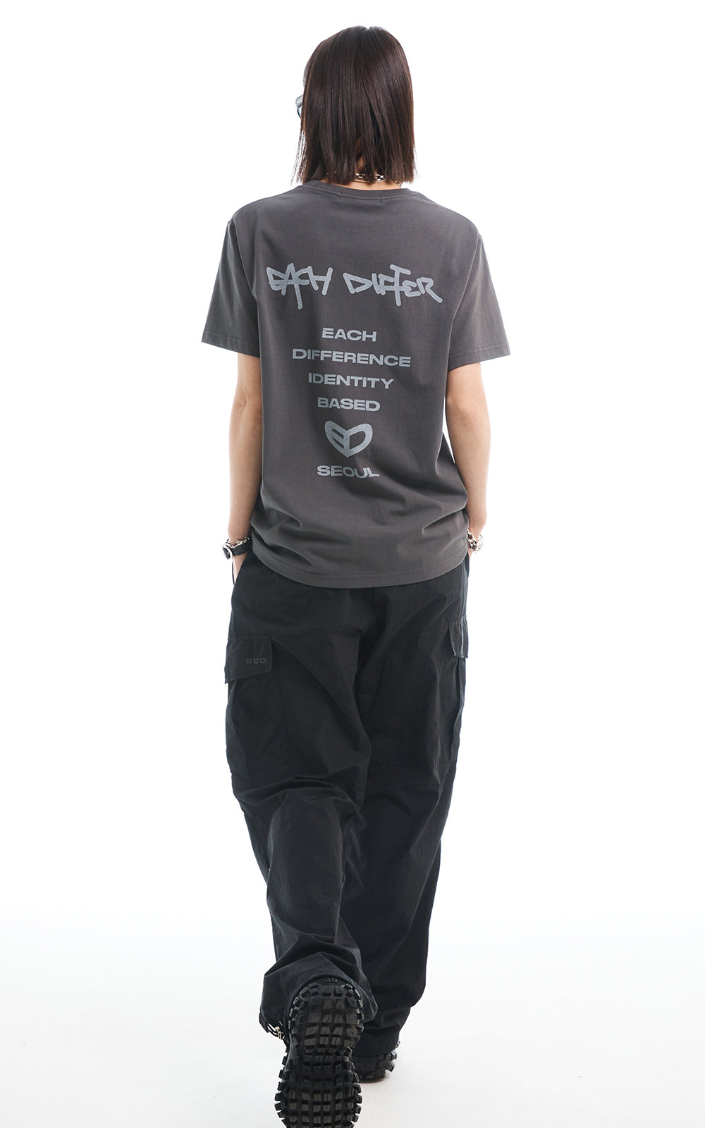 SLOGAN T-SHIRT_CHARCOAL