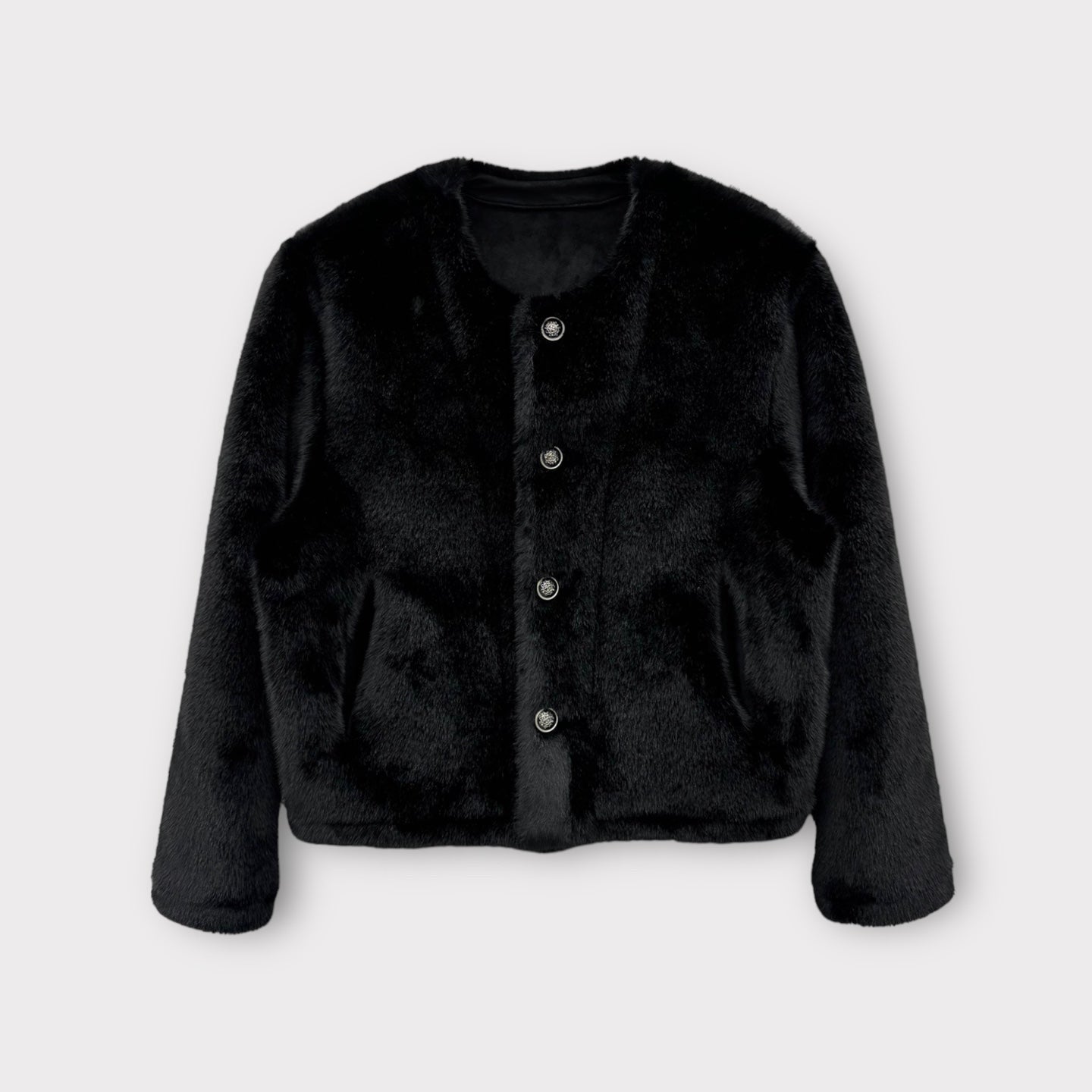 Mink Reversible Suede Crop Jacket