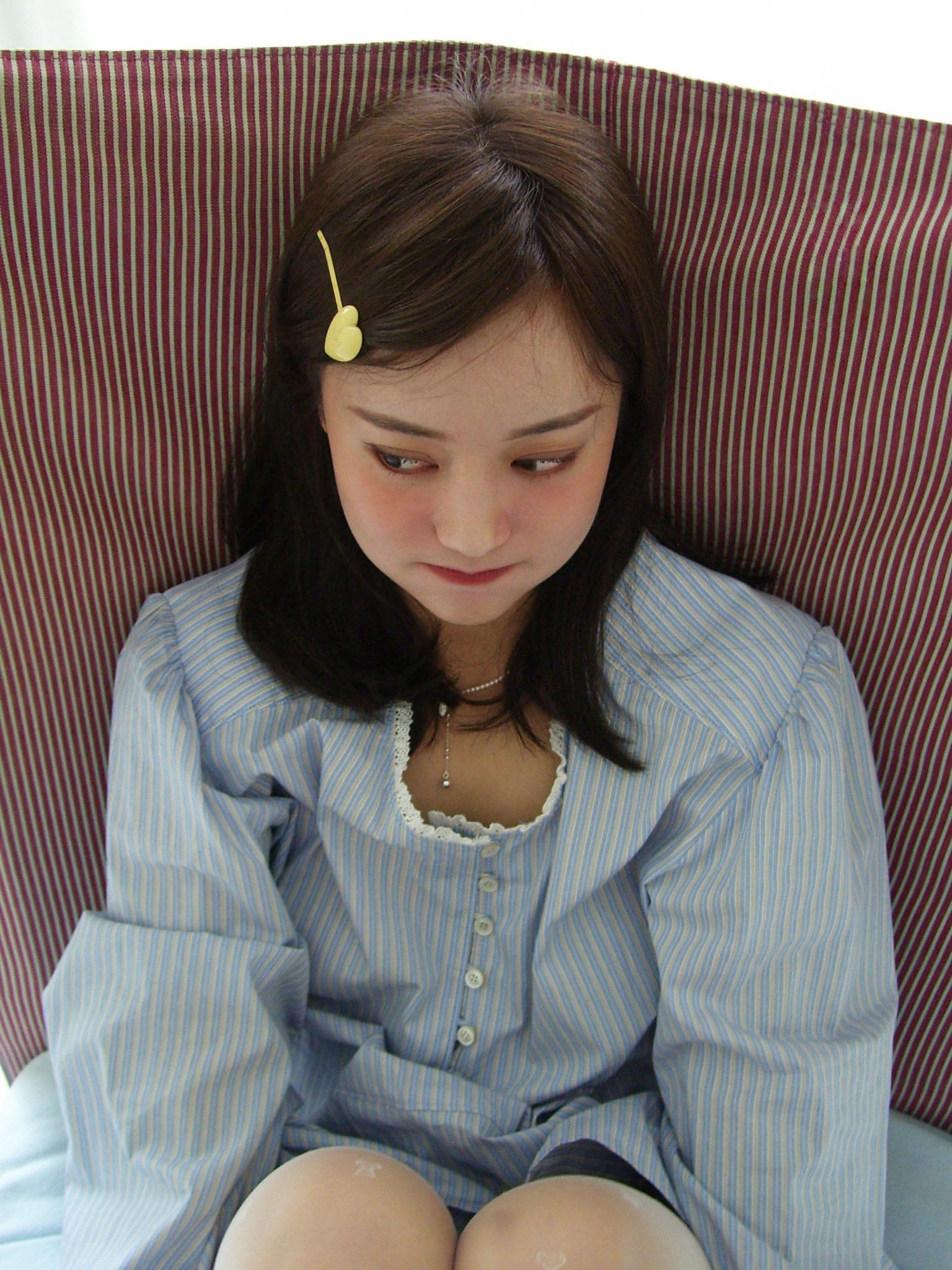 Girls heart hair pin (Butter) 