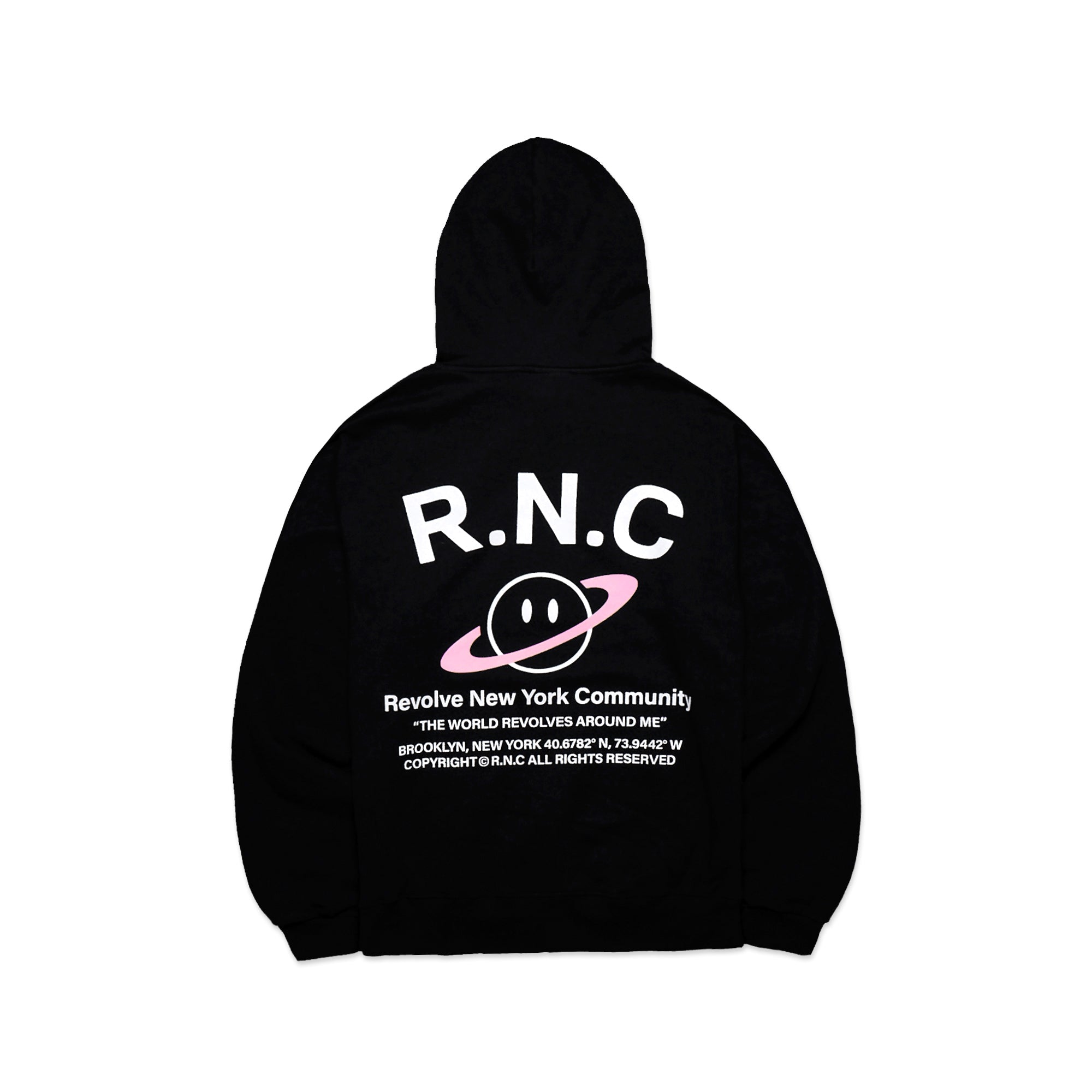 Over-sized Signature Hoodie with Pink Band