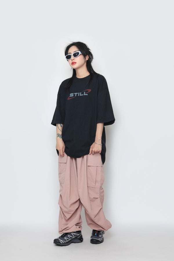 color nylon cargo pants