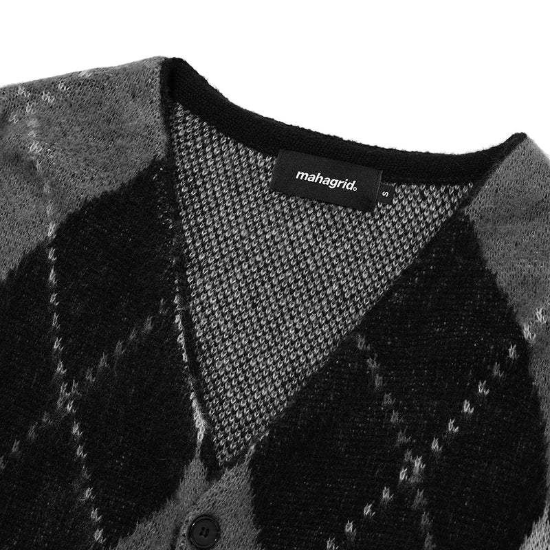 SALE／84%OFF】 アーガイルニットカーディガン ARGYLE KNIT CARDIGAN