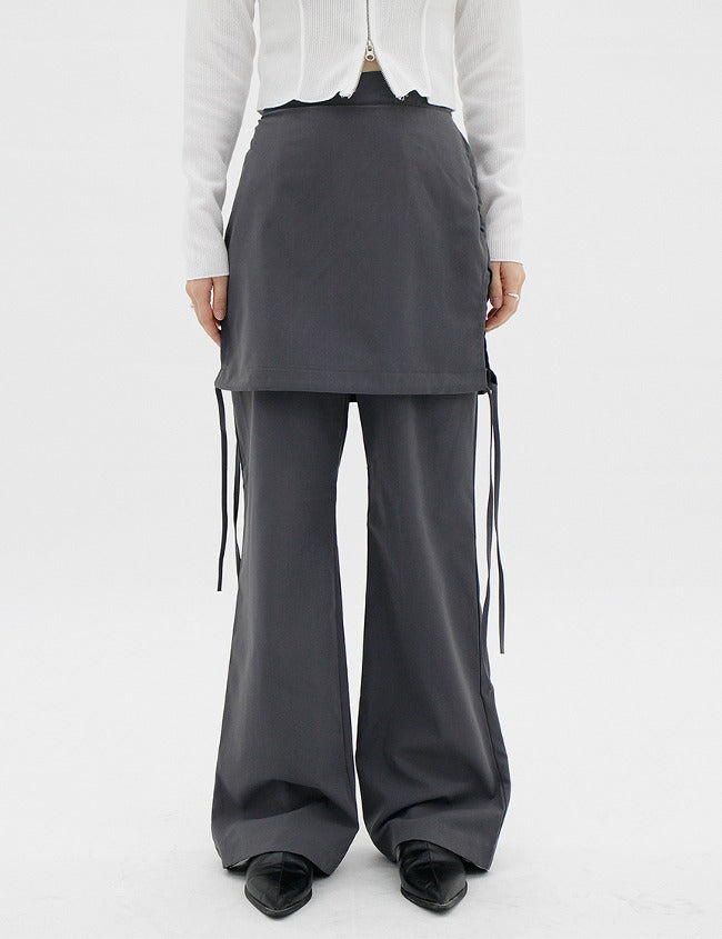 Charcoal Skirt Pants