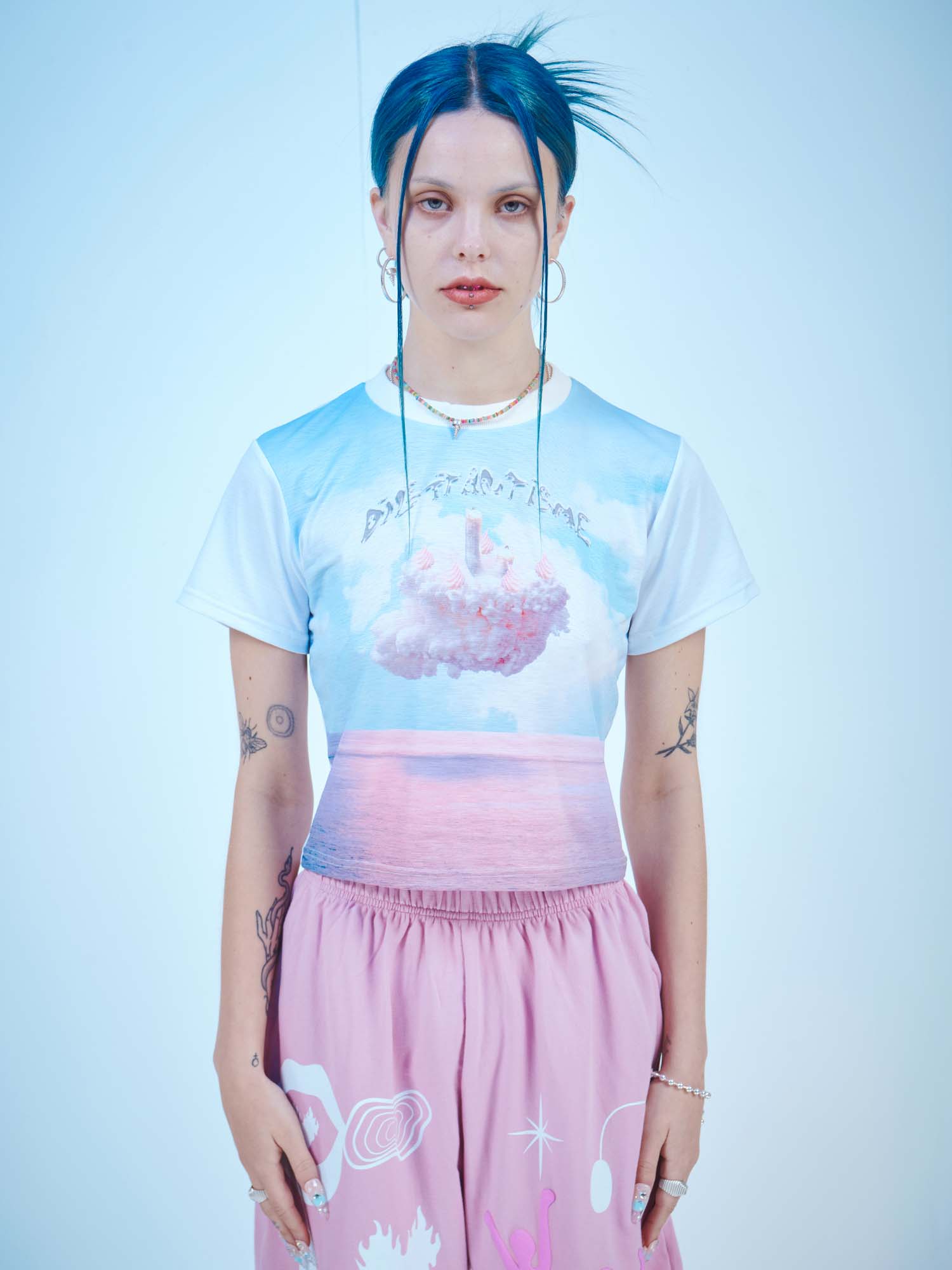 PINK BIRTHDCAKE CROP T-SHIRTS(PN)