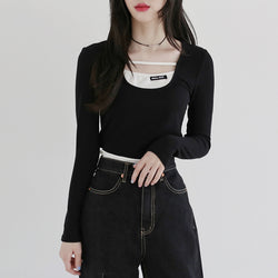 Karin layered cropped T-shirt