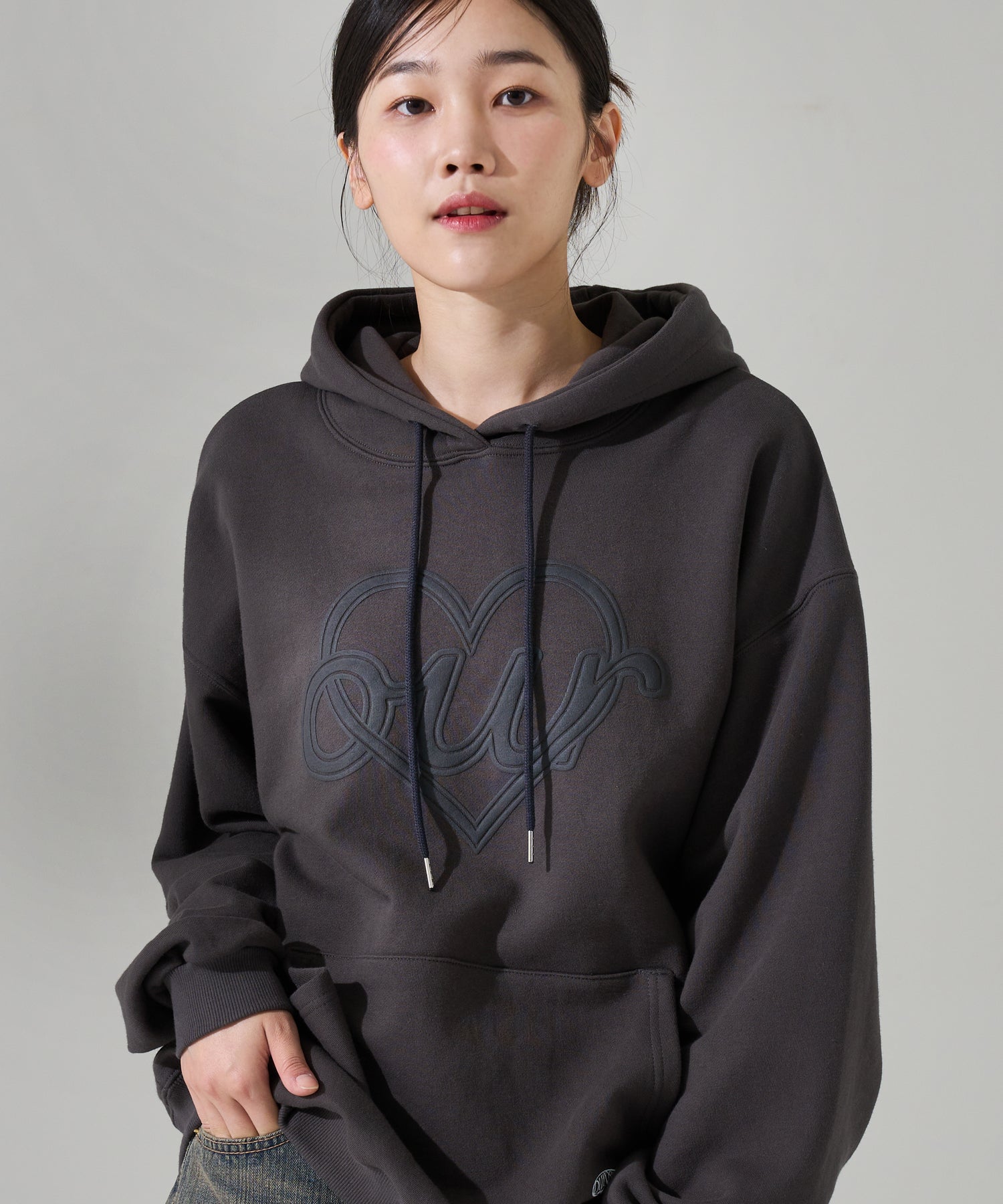 Our Heart Hoodie Charcoal