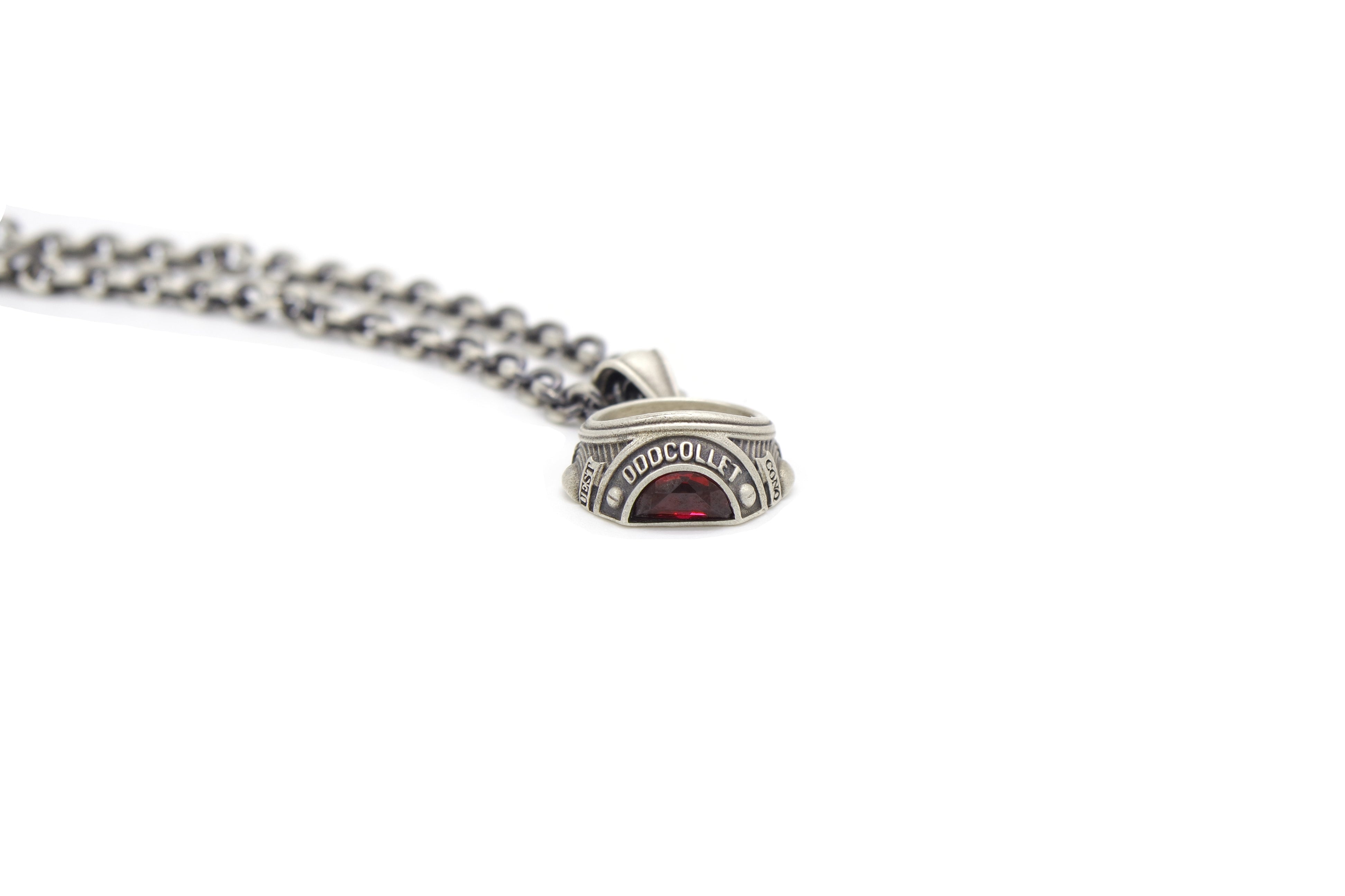 Eye officer ring necklace (red)