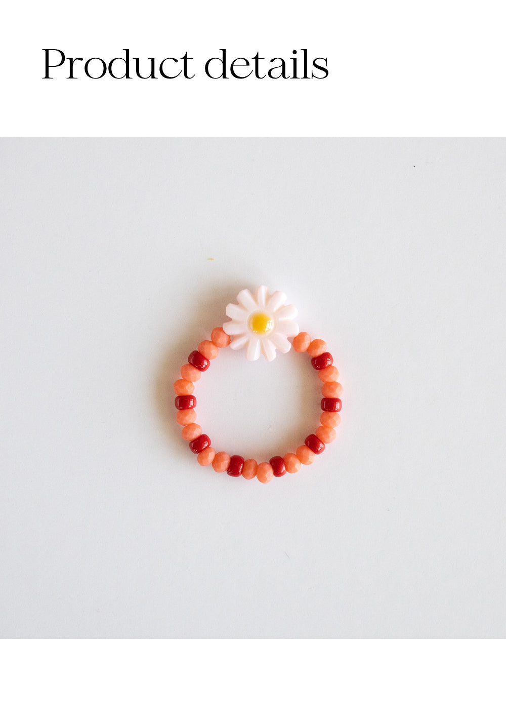 Sunny flower bead ring