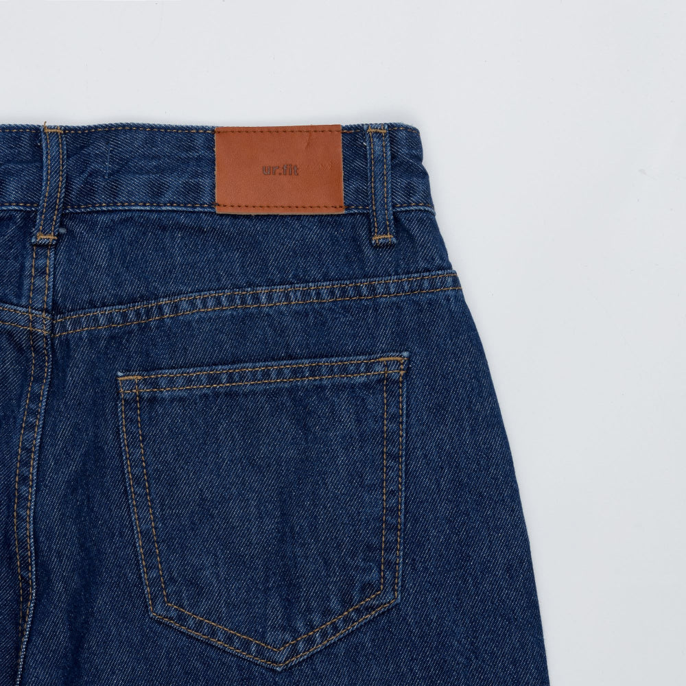 WIDE FIT CARGO DARK DENIM PANTS [17711]