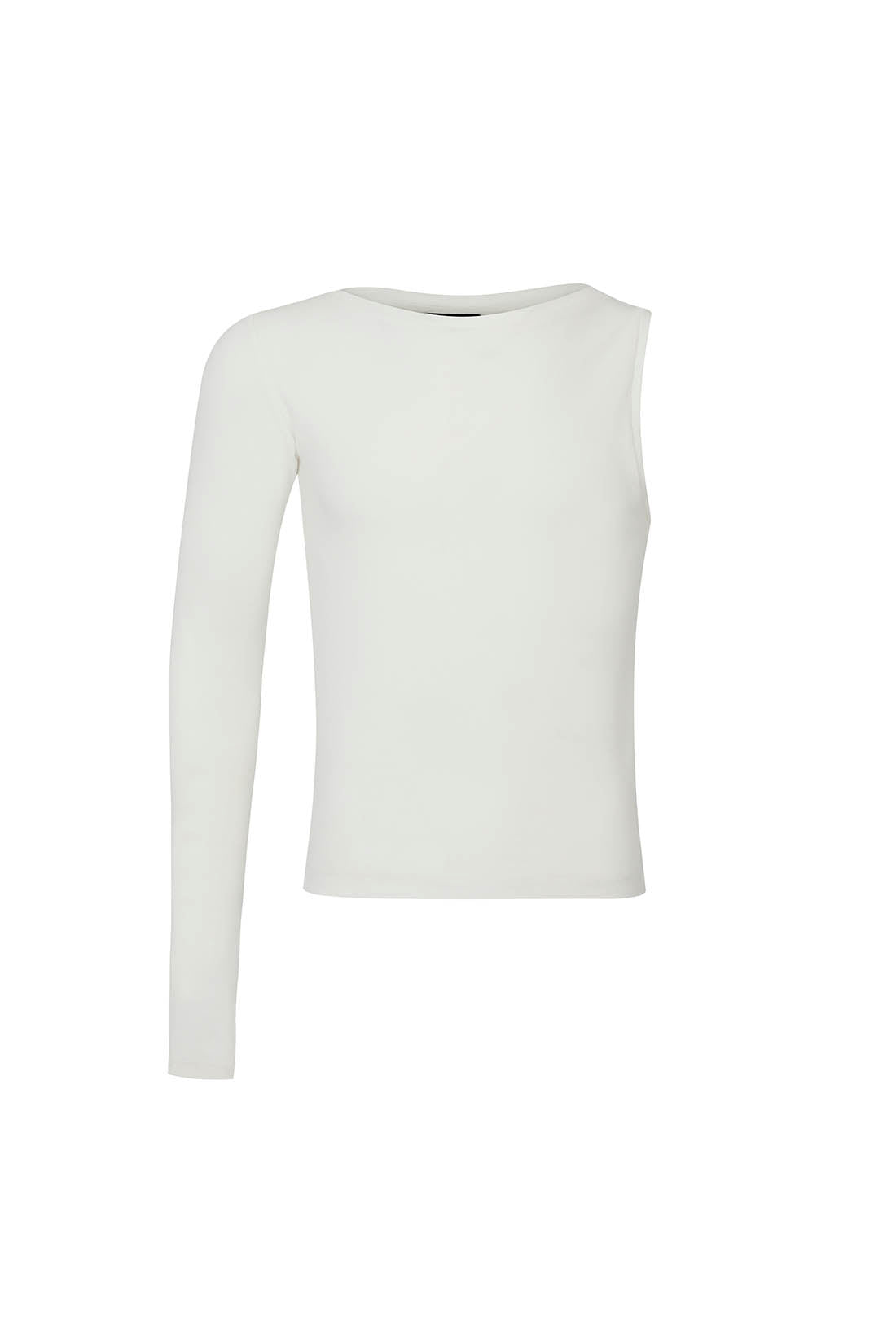 ONE SLEEVE BASIC T-SHIRT WHITE