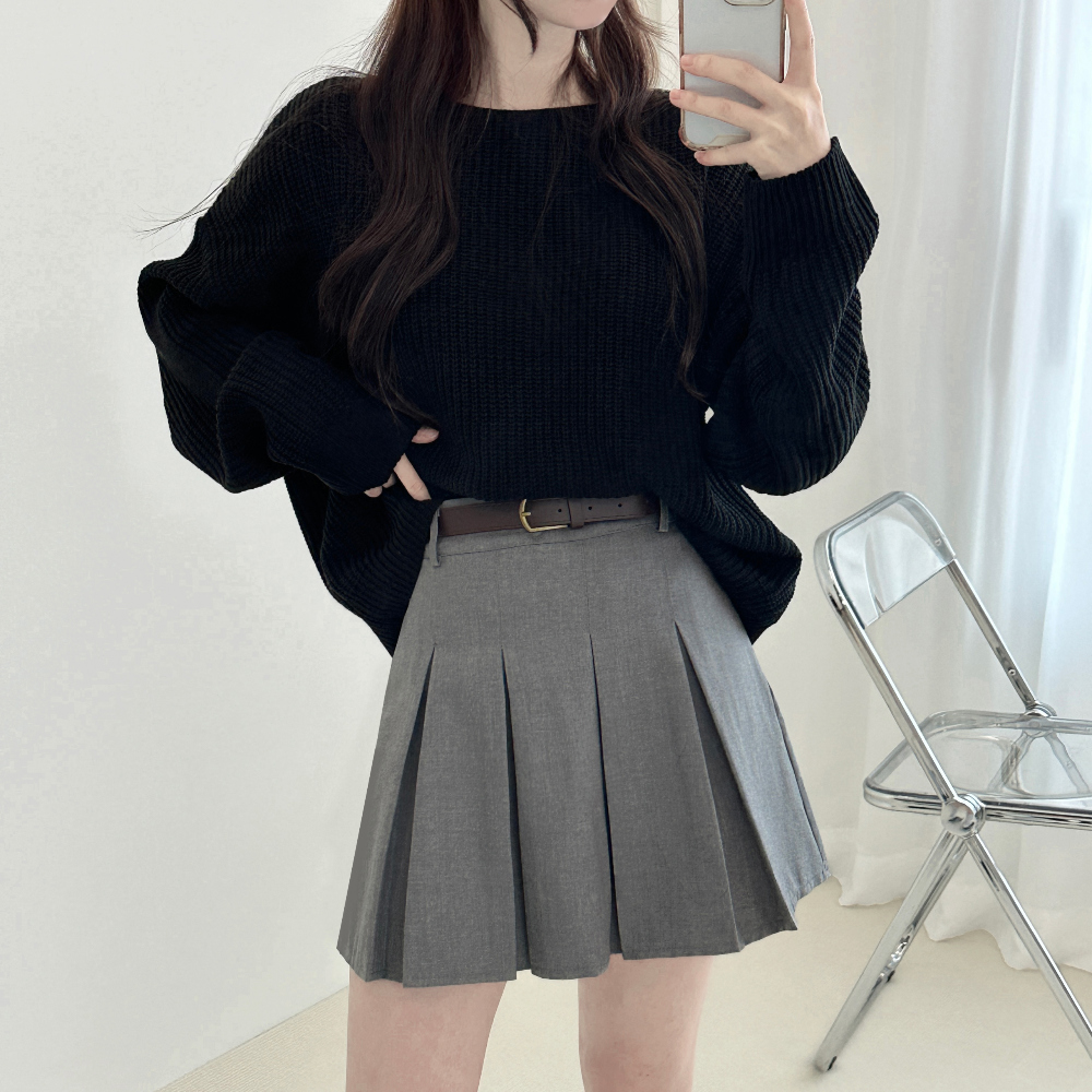 wrinkle mini skirt