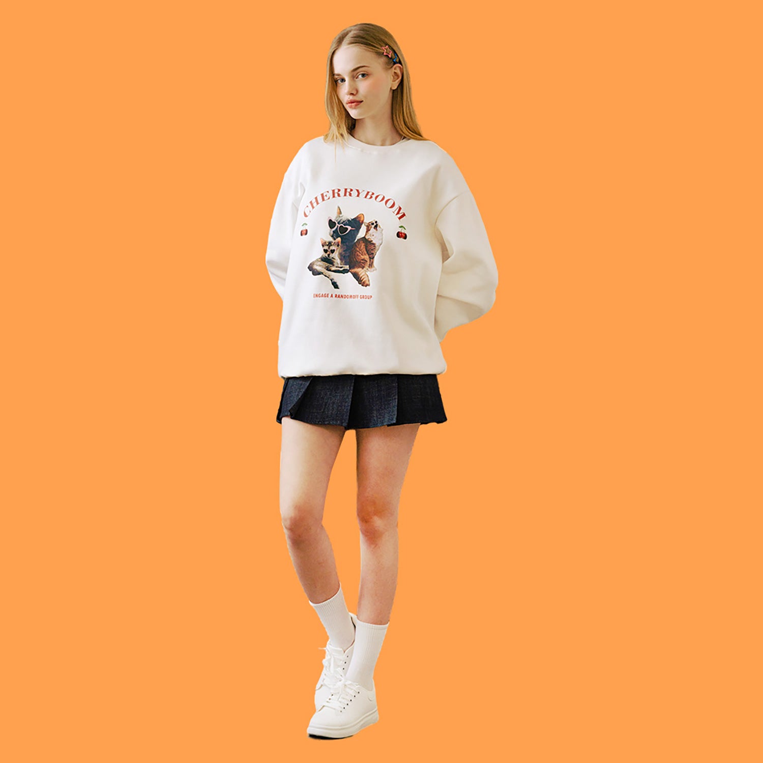 CHERRYBOOM CAT SWEATSHIRT