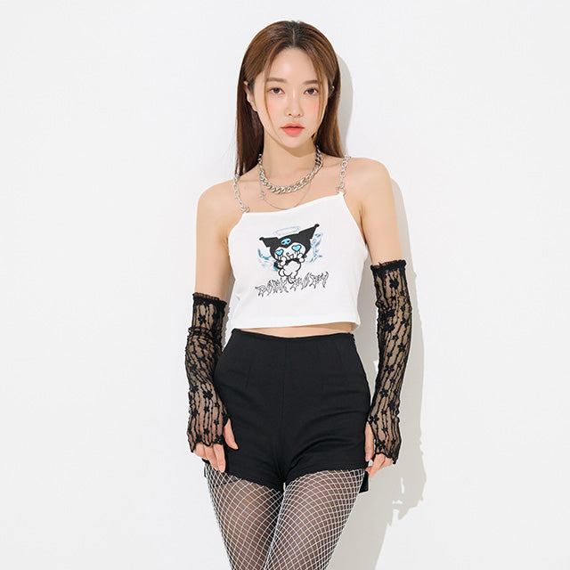 TOP(9303) Devil Chain Crop Top