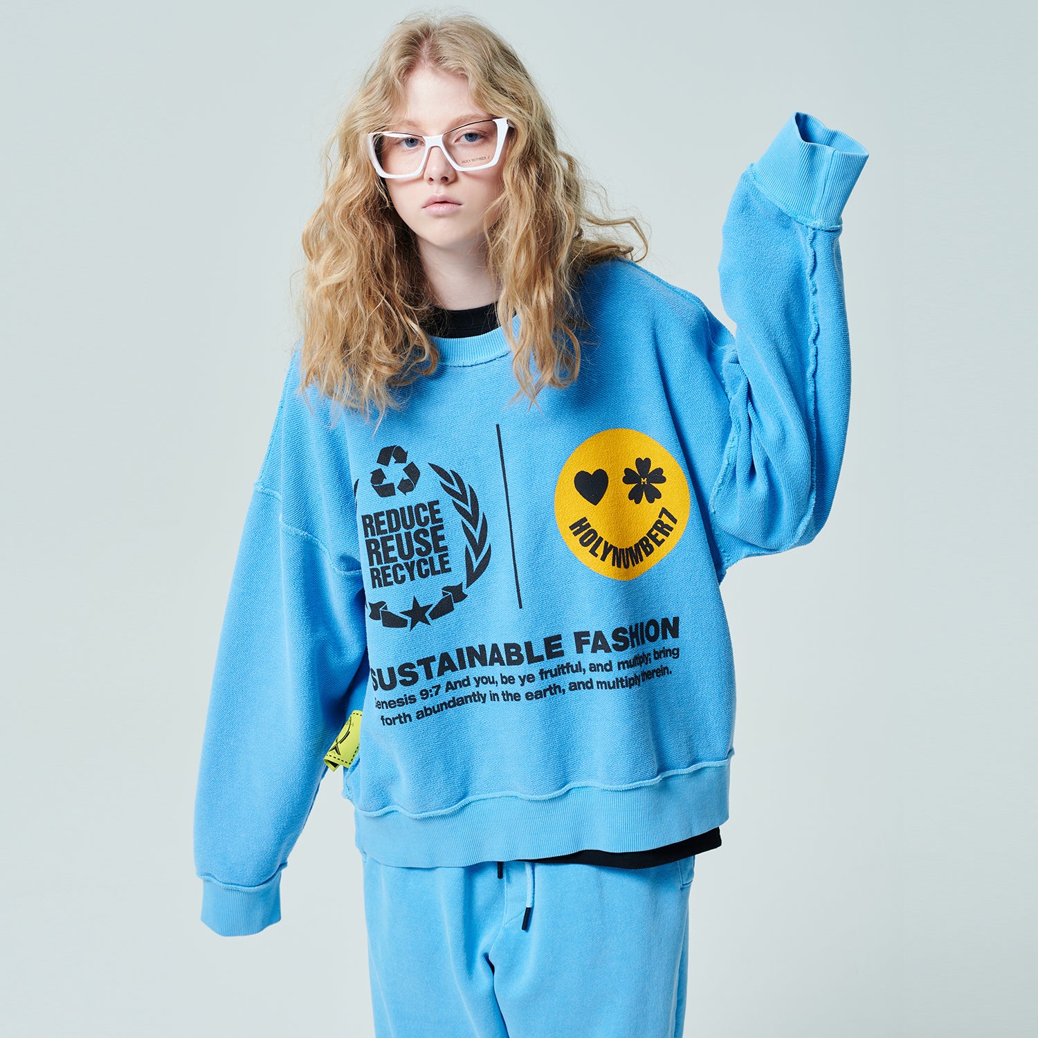 REVERSIBLE PIGMENT ANABADA SWEATSHIRT_BLUE