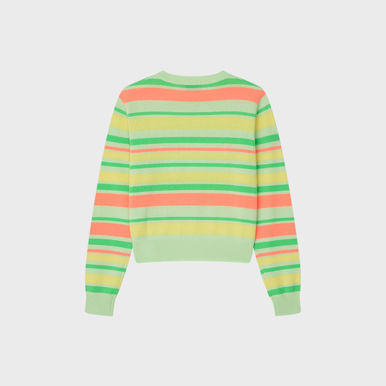 STRIPE SHORT PULLOVER_NEON MINT