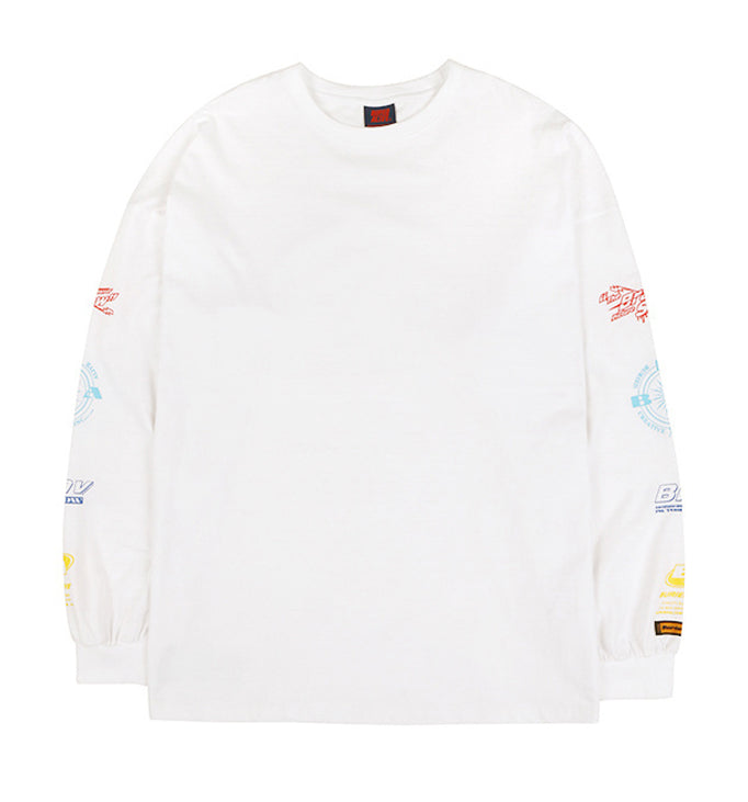 BA ARM LOGO LONG SLEEVE WHITE