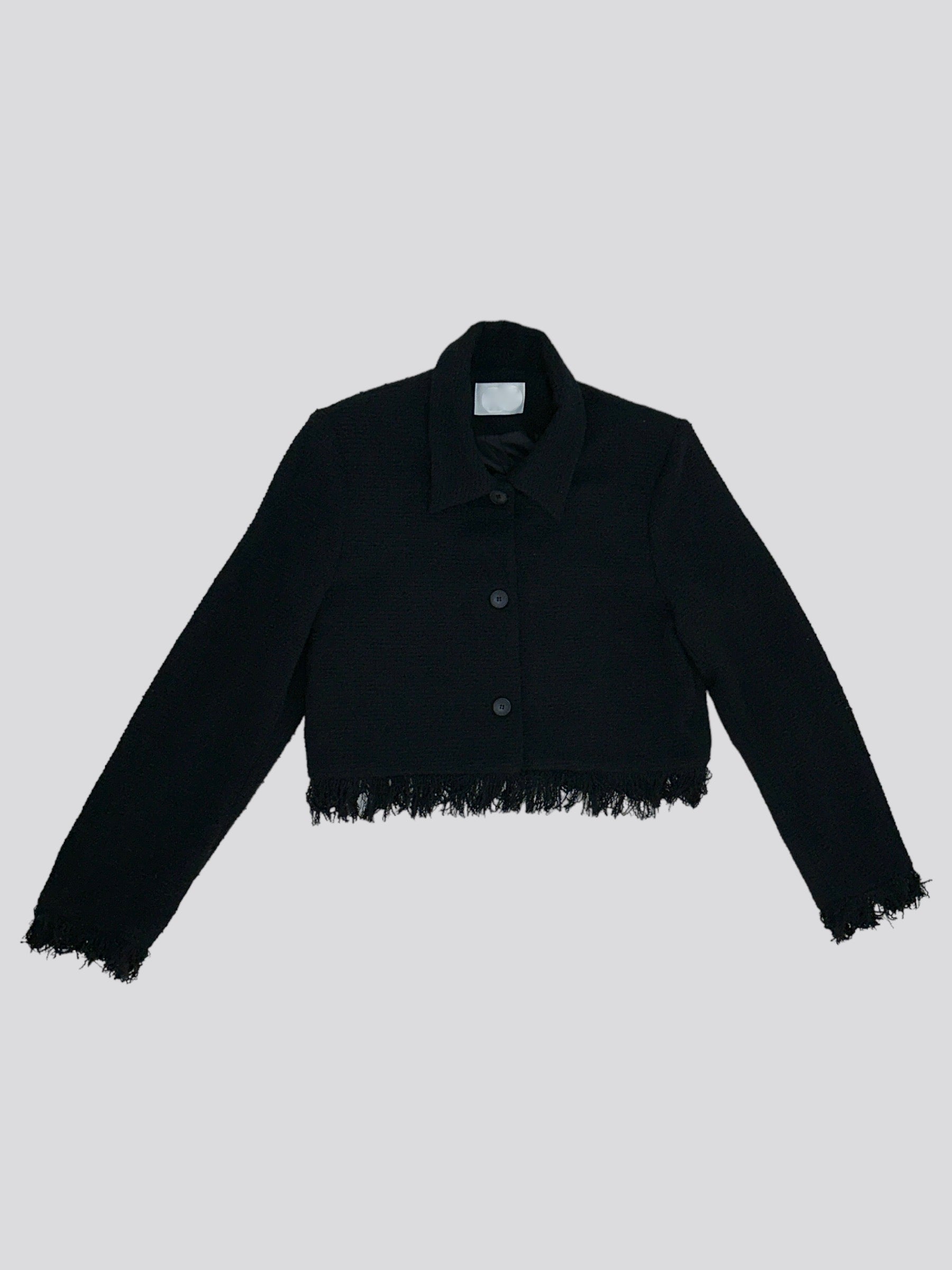 Fringe tweed short jacket (2color)