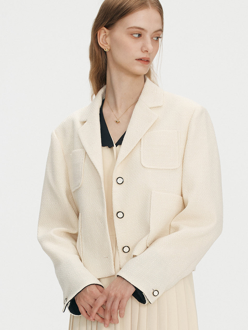 Sleeve opening point jacket - Ivory