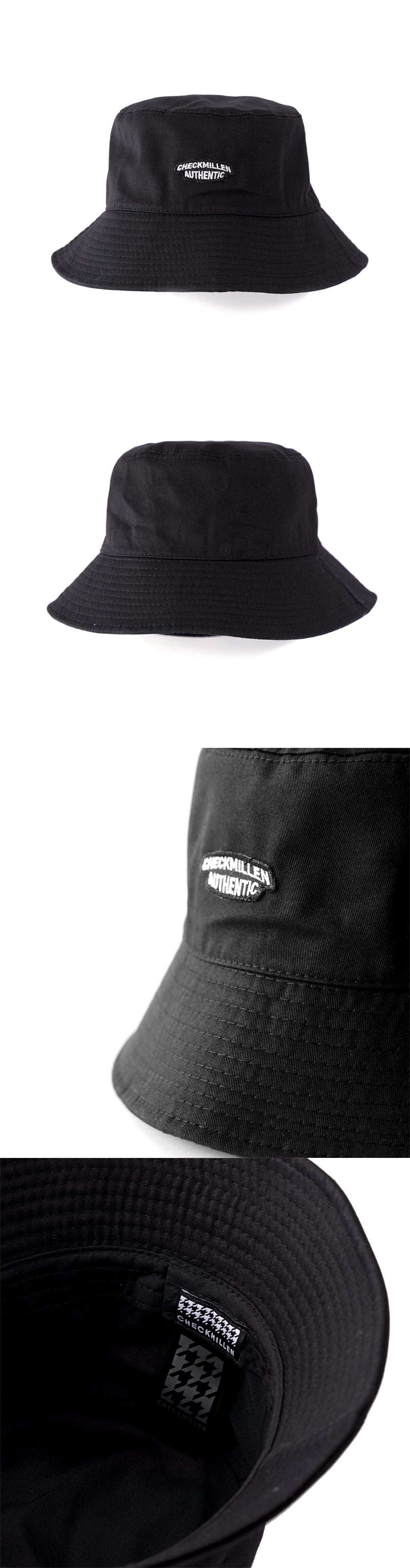 AUTHENTIC LOGO BUCKET HAT (BLACK)