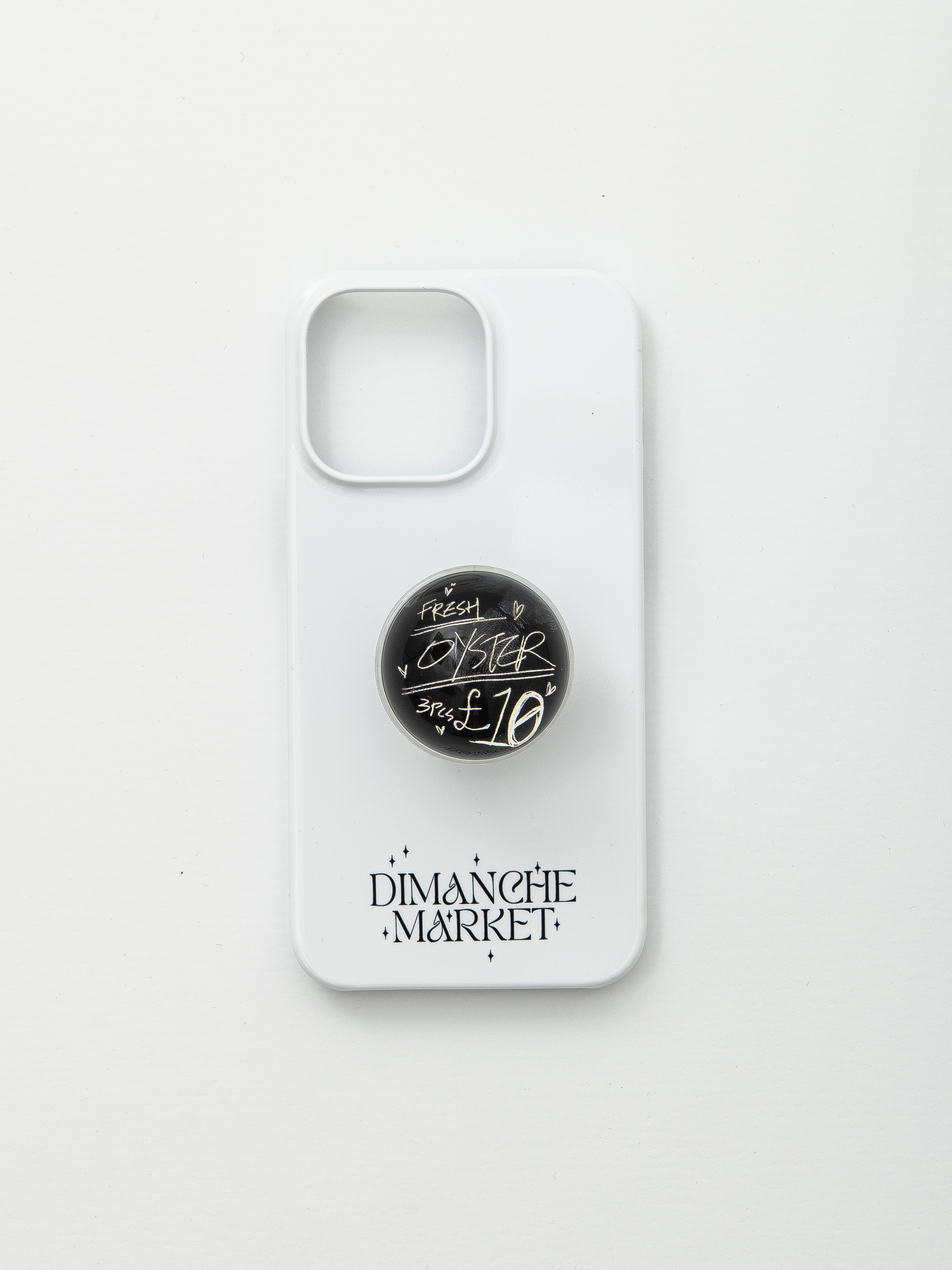 WHITE DIMANCHE LOGO CASE