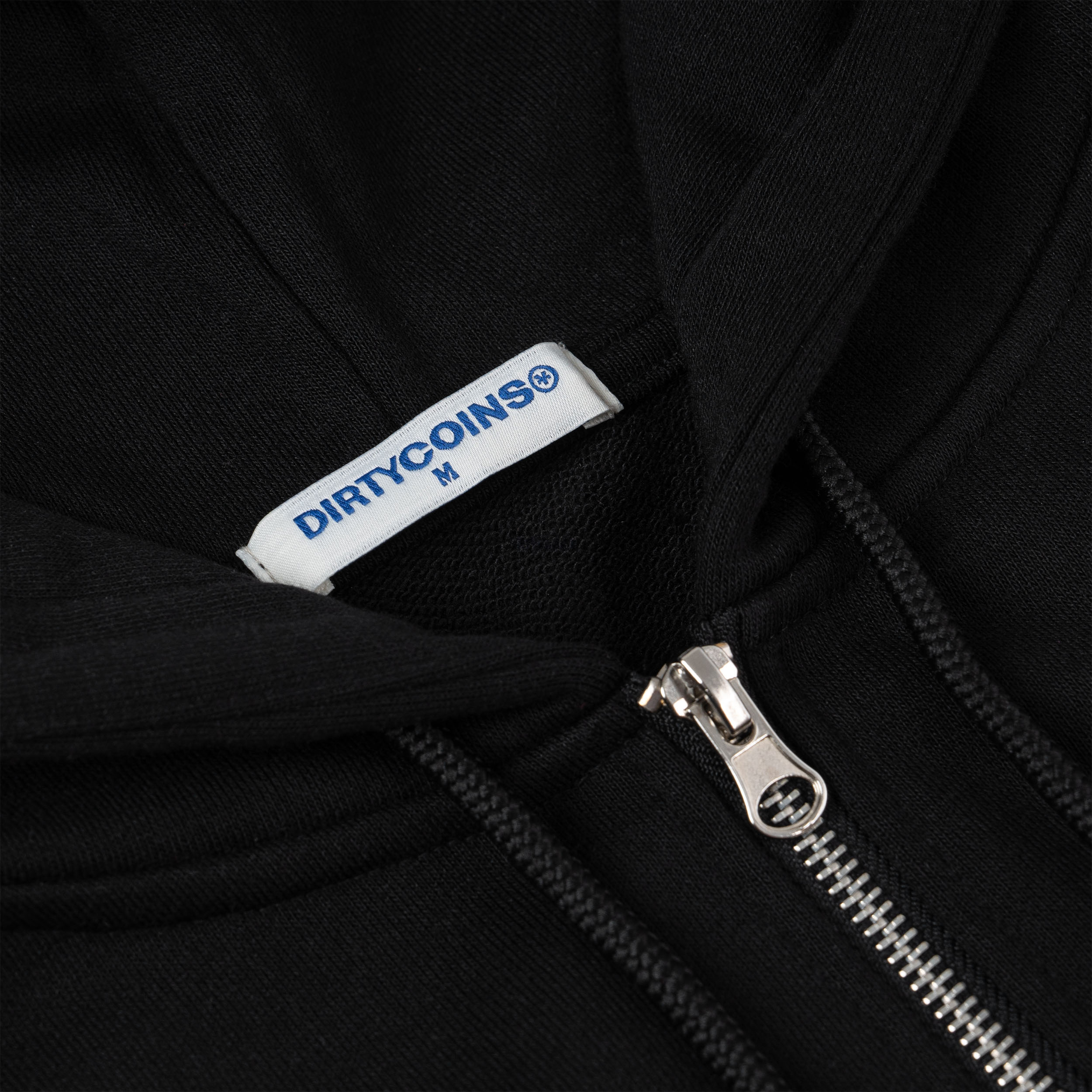 Y Patch Zipped Hoodie - Black