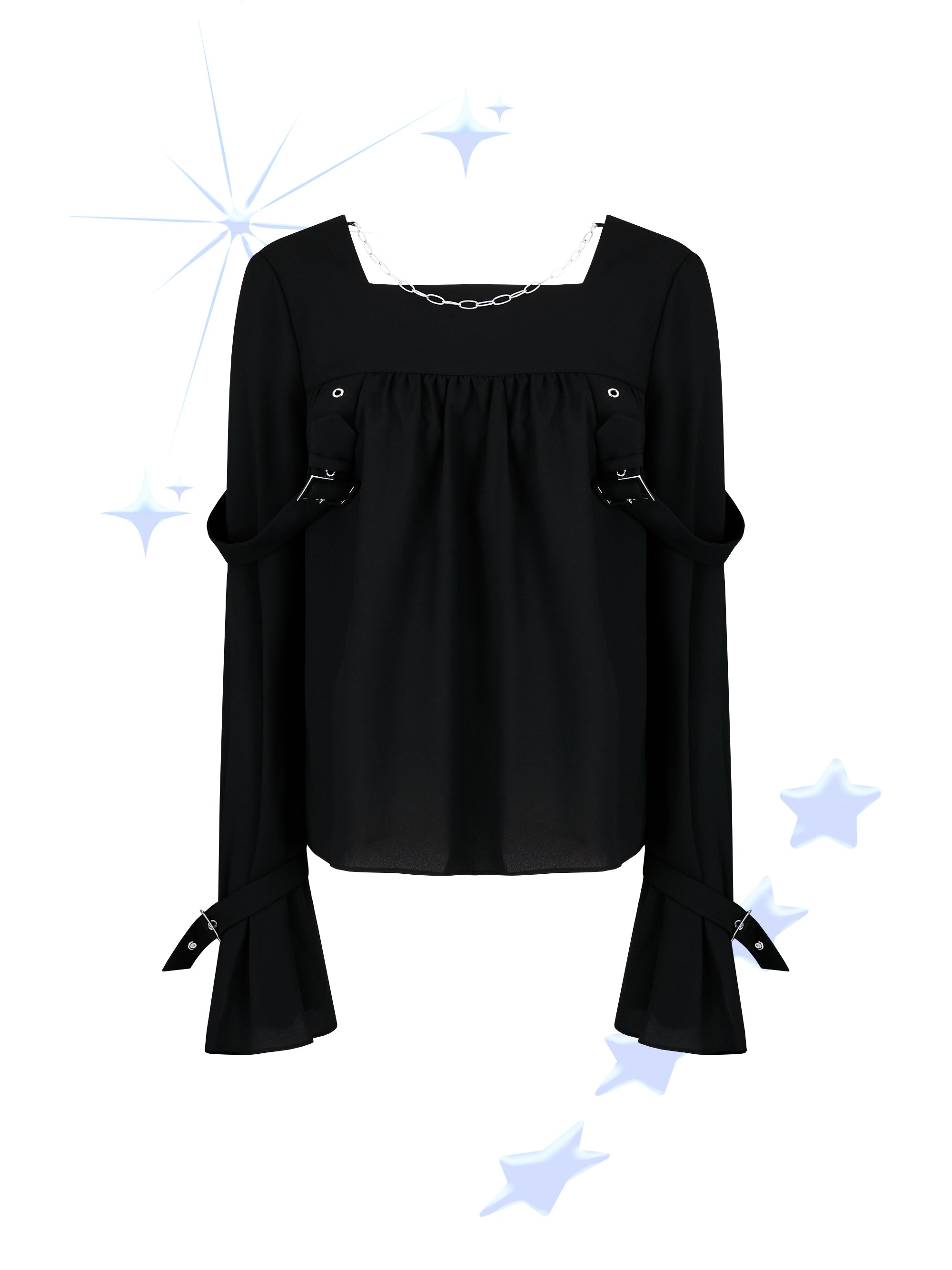 ストラップブラウス / Strap Blouse (Black)