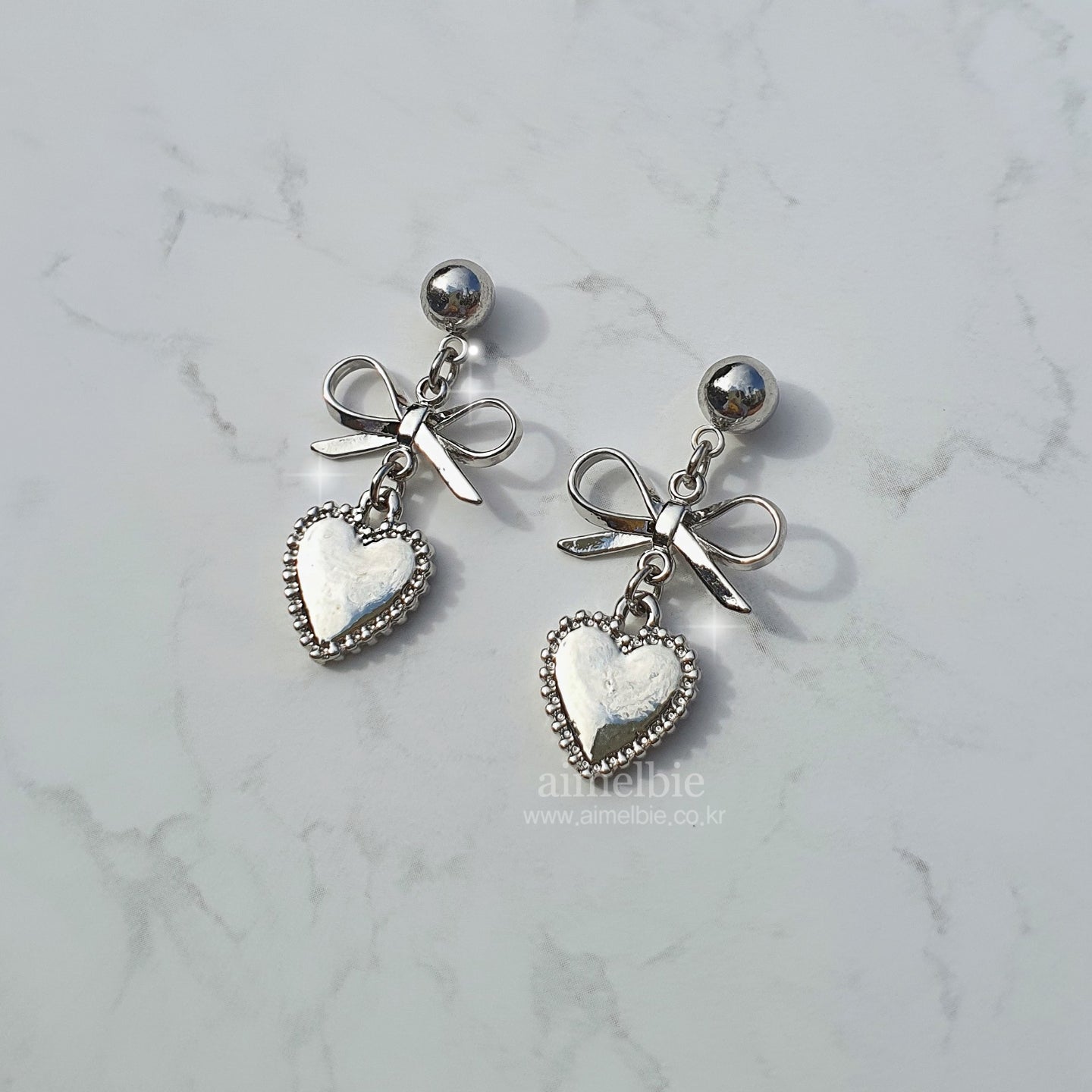 Vintage Silver Heart Earring