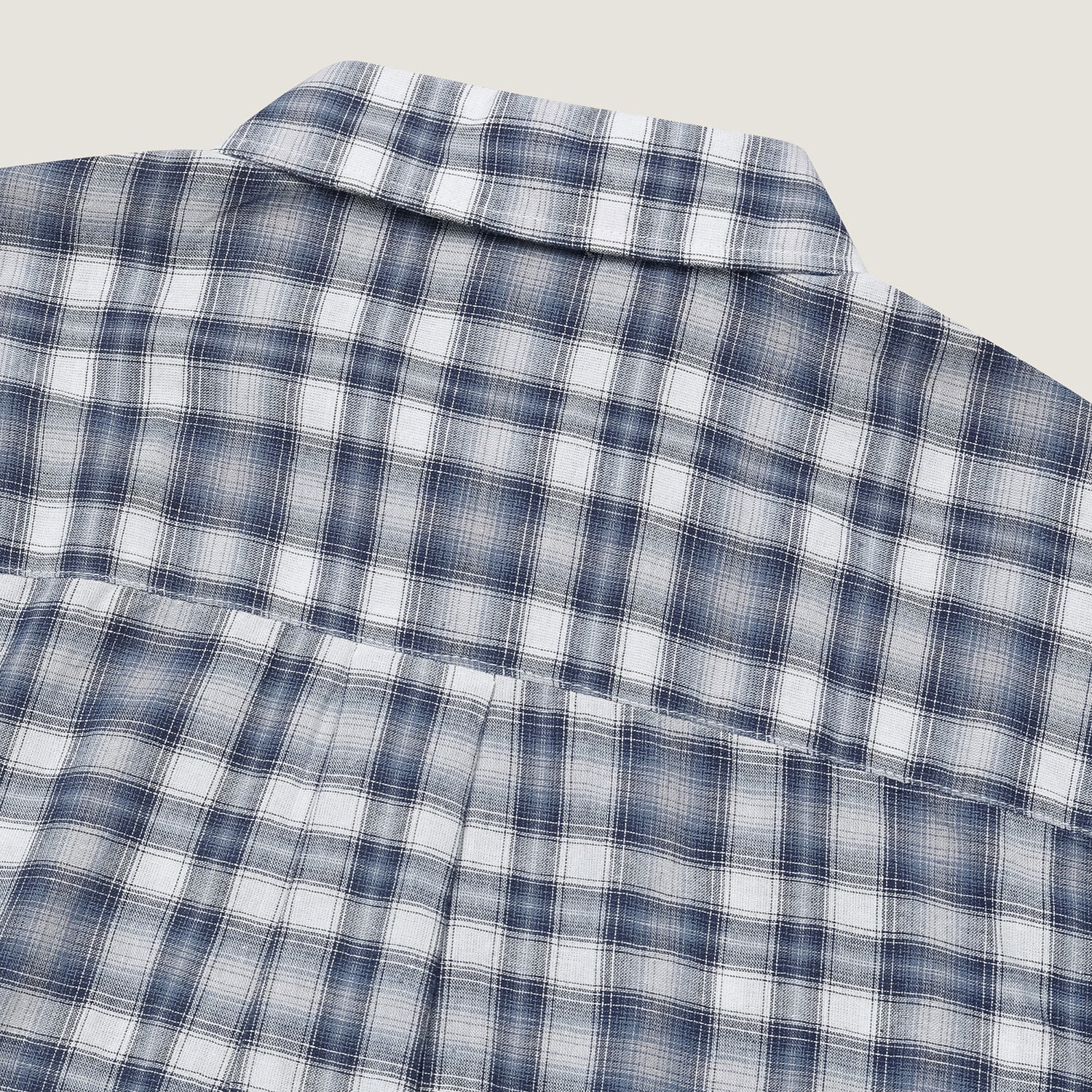 ONE POCKET CHECK SHIRTS (NAVY)