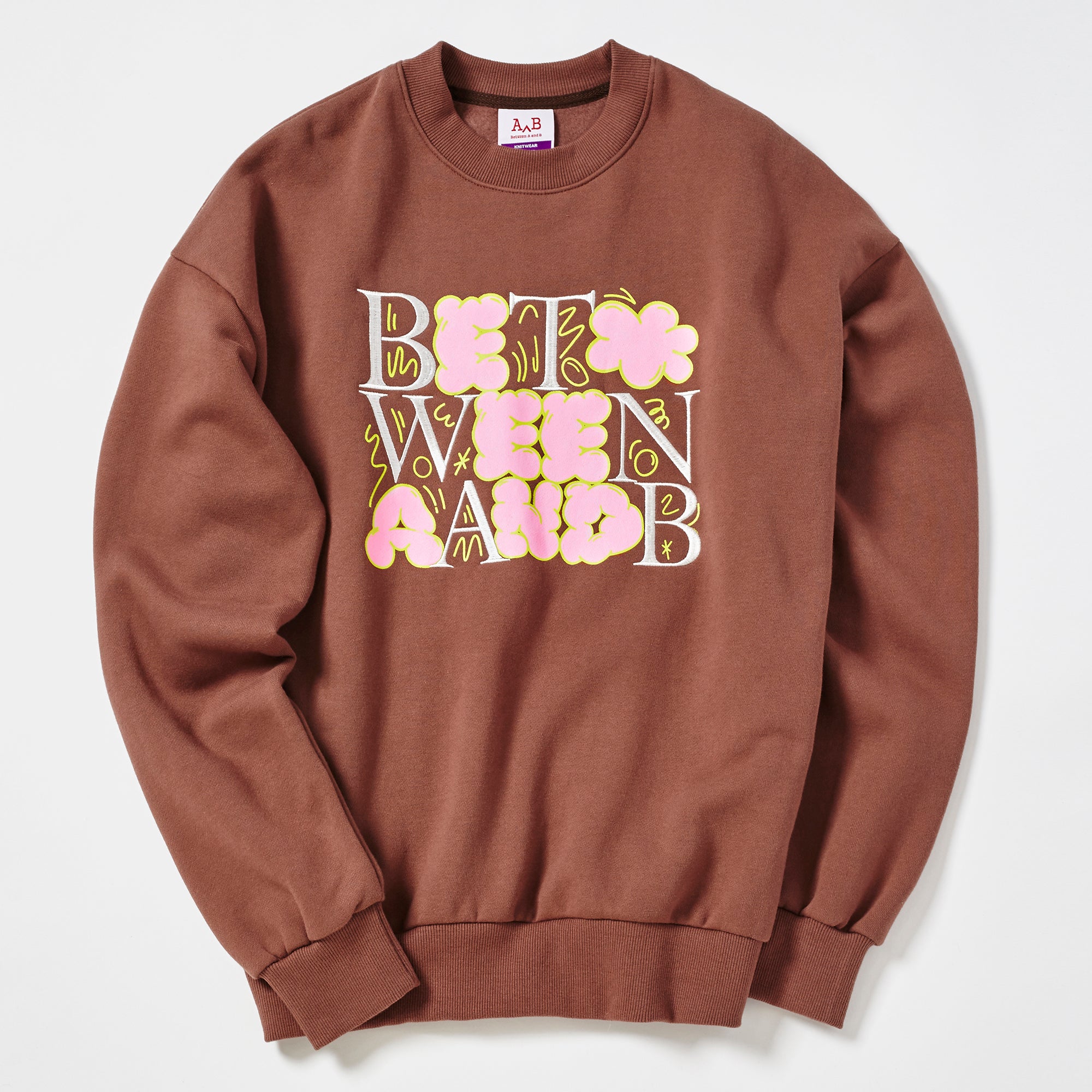 Bubble Graphic Sweatshirt _ Brown