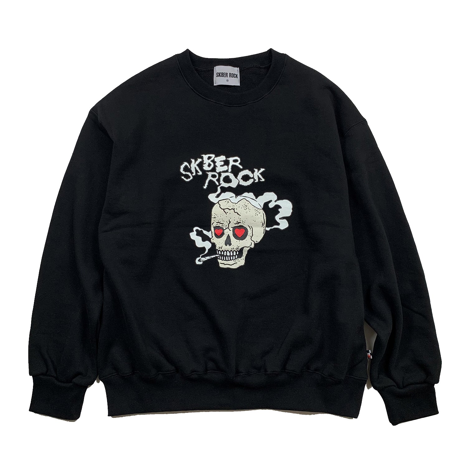 SMOKING SKULL SWEAT SHIRT BLACK