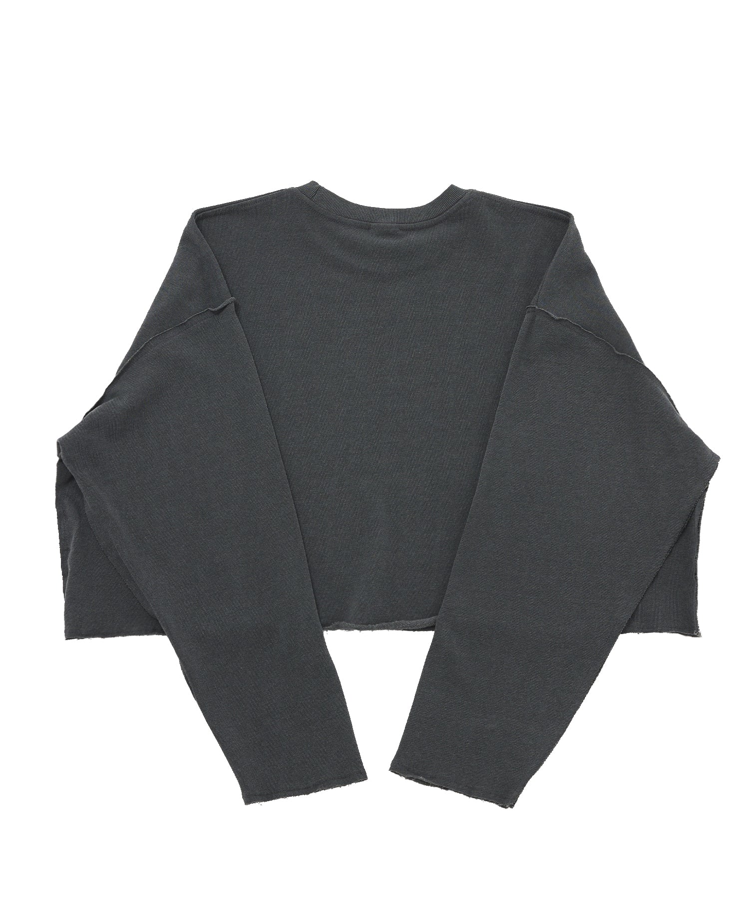 VINTAGE P. DYEING CUT-OUT CROP-TEE (Charcoal)