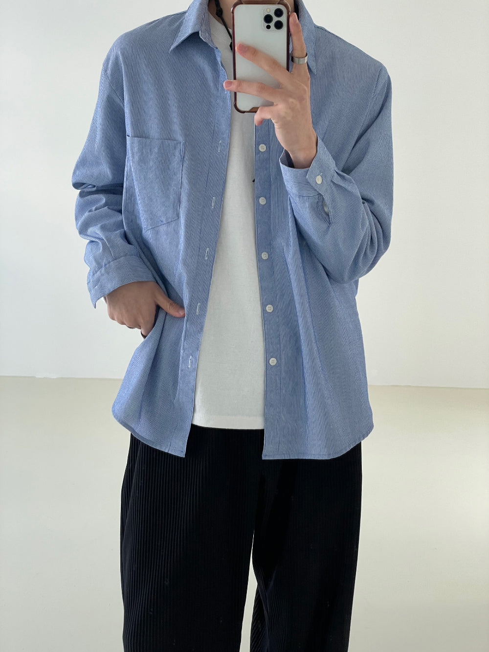 Stripe linen shirts