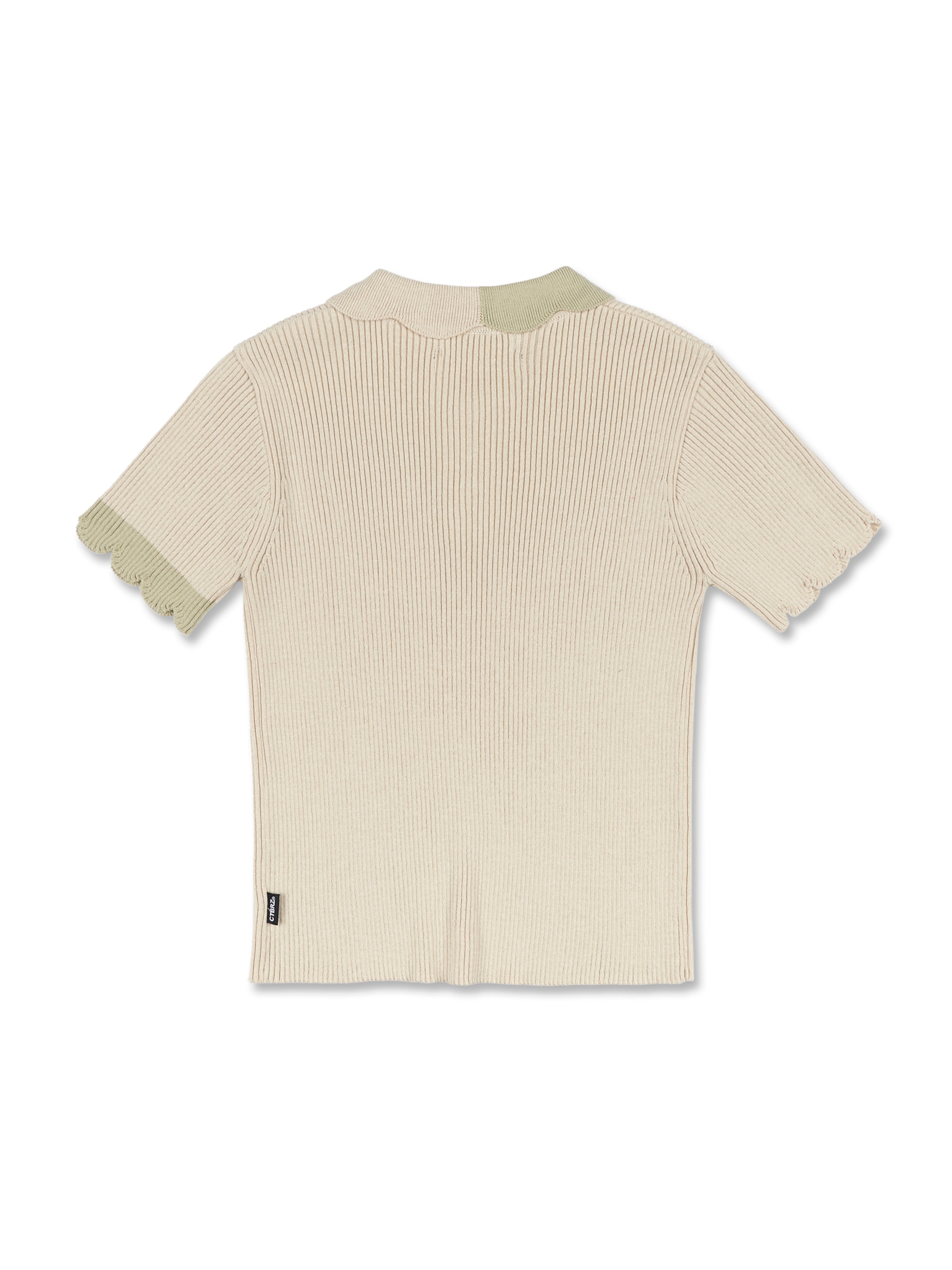 [BREEZE] Scallop Summer Knit Top_LIME (CTD1)