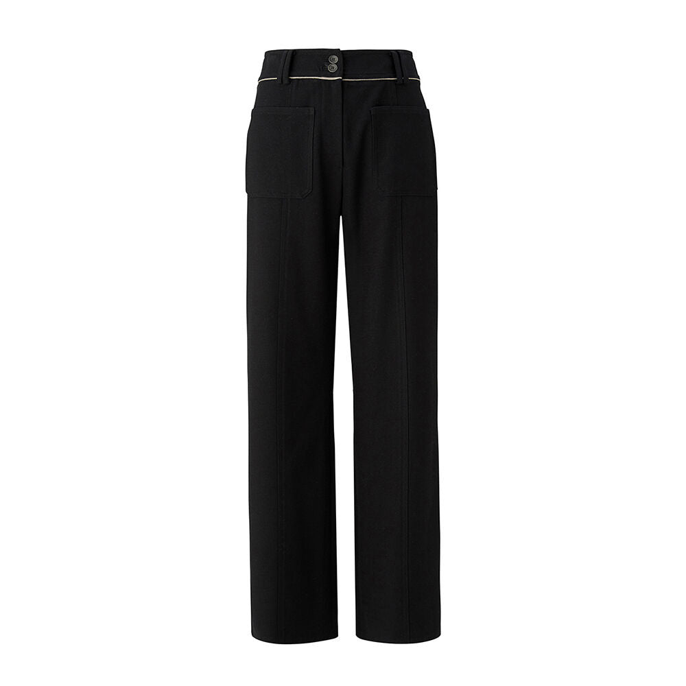 Wool pocket pants - Black